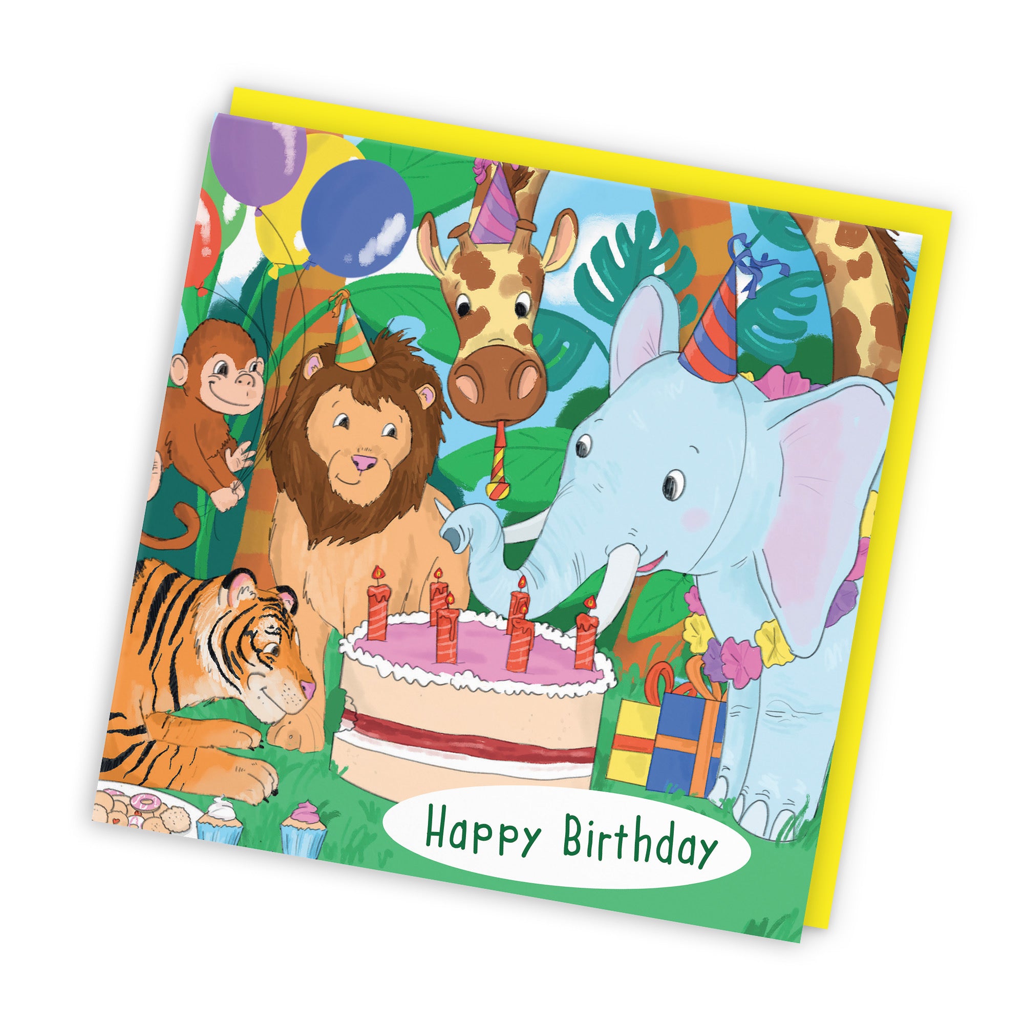 Jungle Animals Party Birthday Card Jungle - Default Title (TH03526)