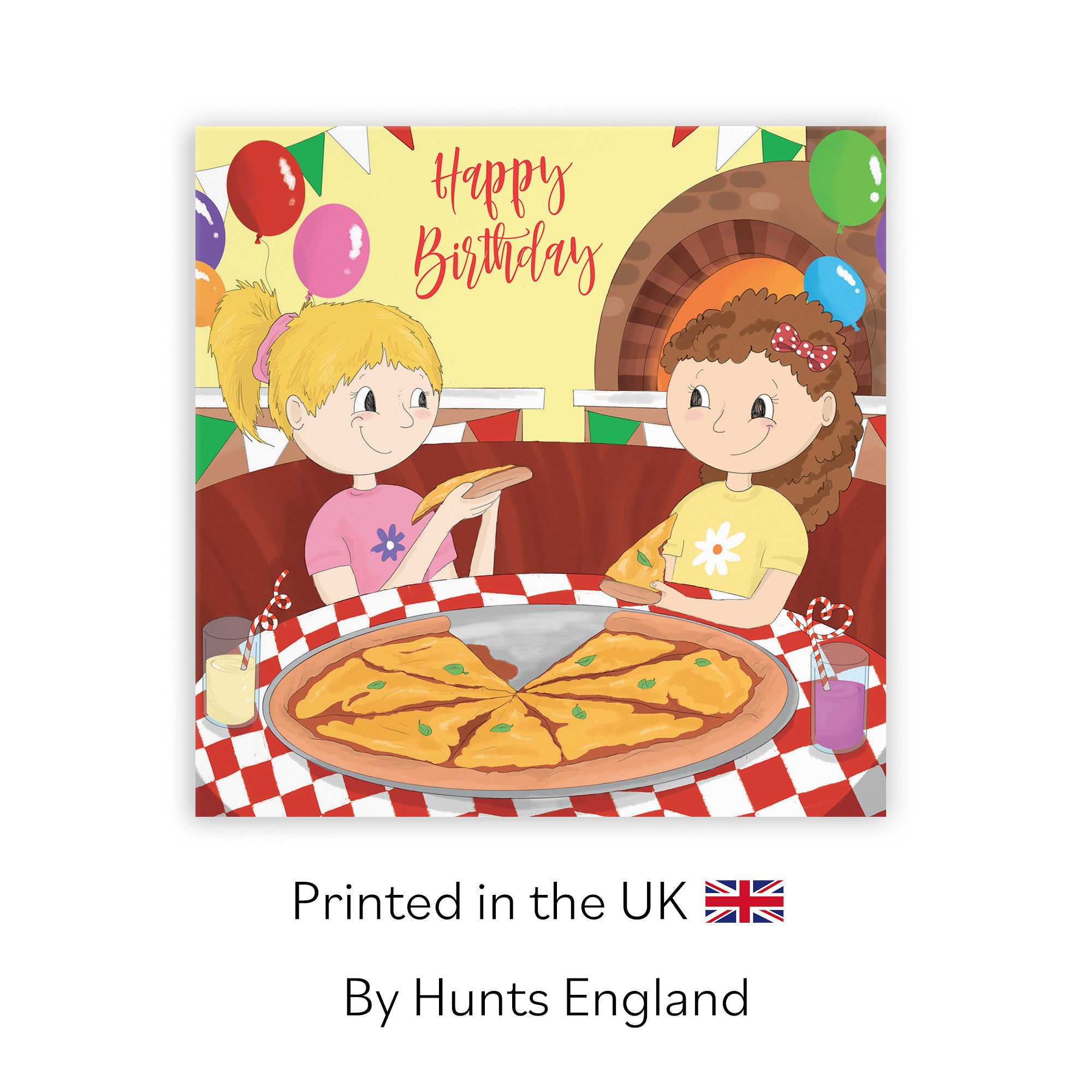 Girls Pizza Restaurant Birthday Card Happy Times - Default Title (TH03530)