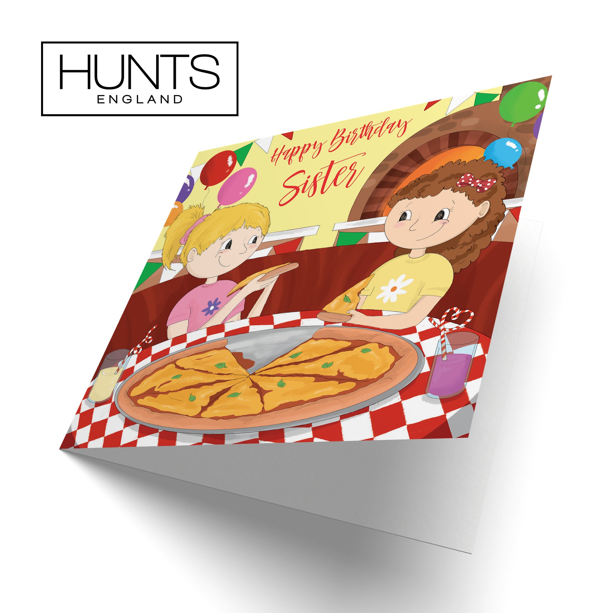 Sister Girls Pizza Birthday Card Happy Times - Default Title (TH03531)