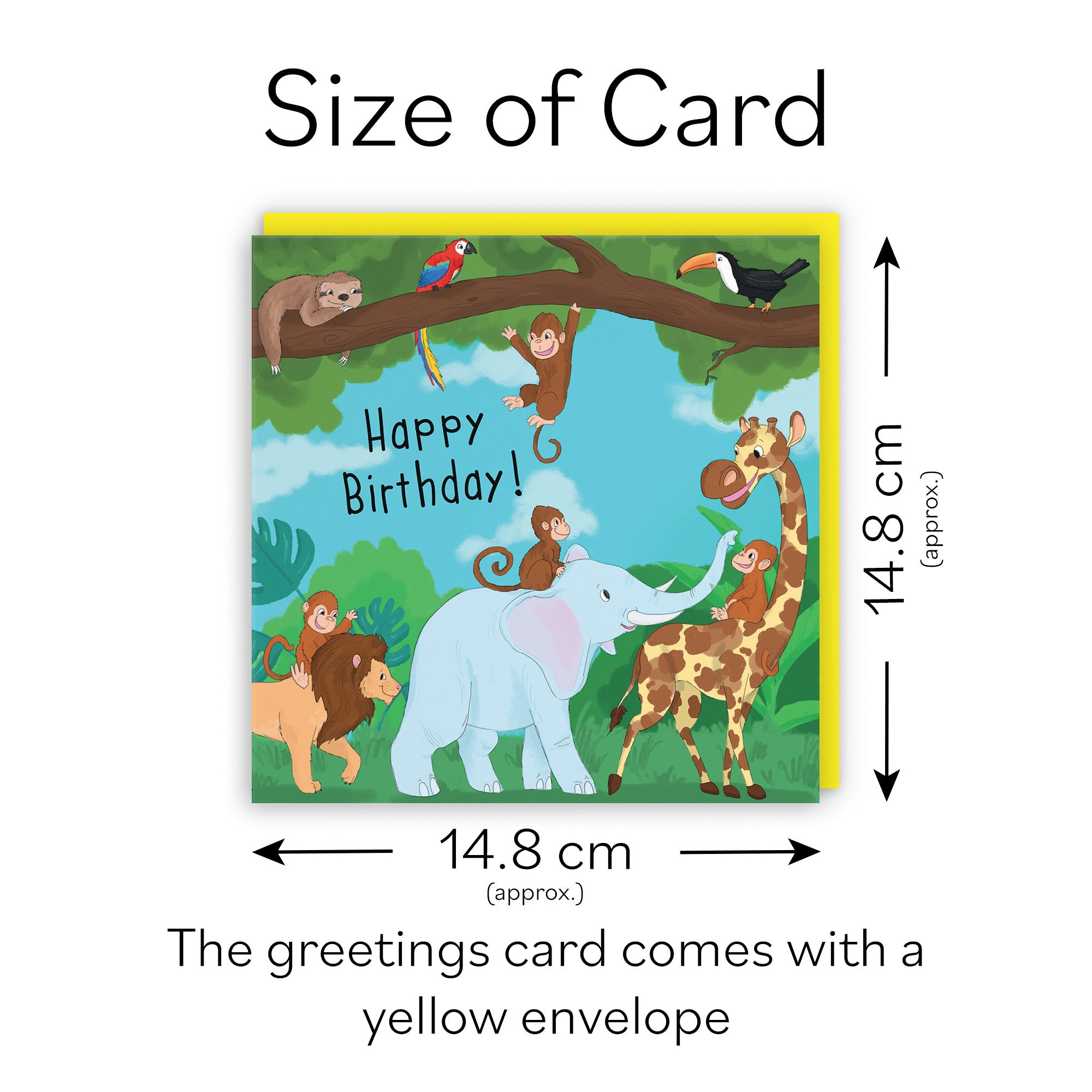 Jungle Birthday Card Jungle - Default Title (TH03533)