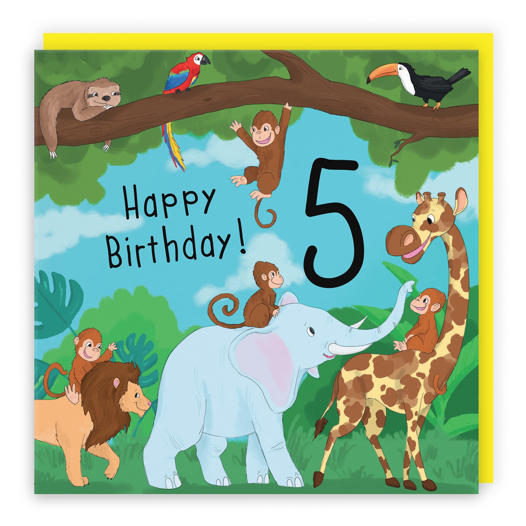 5th Birthday Jungle Card Jungle - Default Title (TH03535)