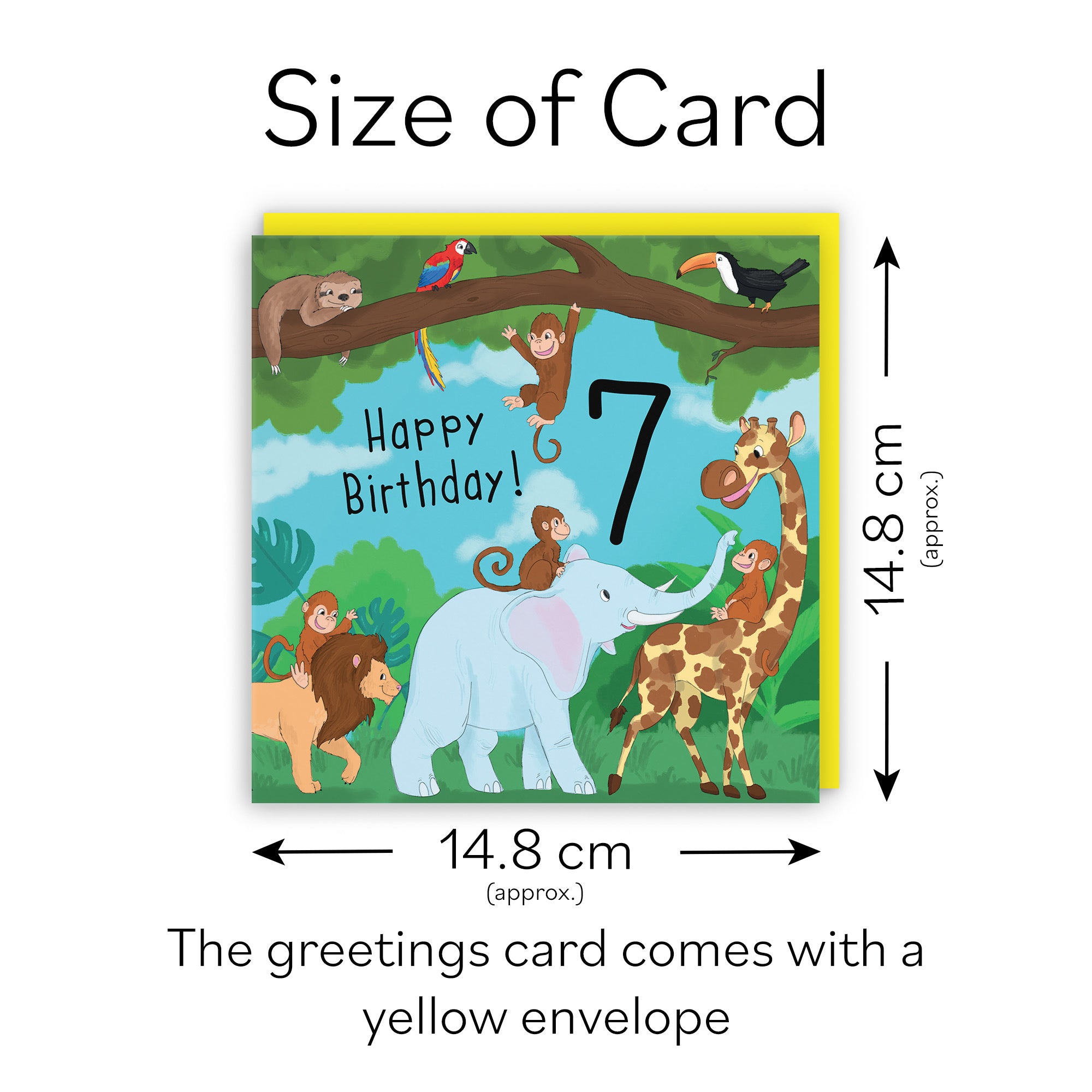 7th Birthday Jungle Card Jungle - Default Title (TH03536)