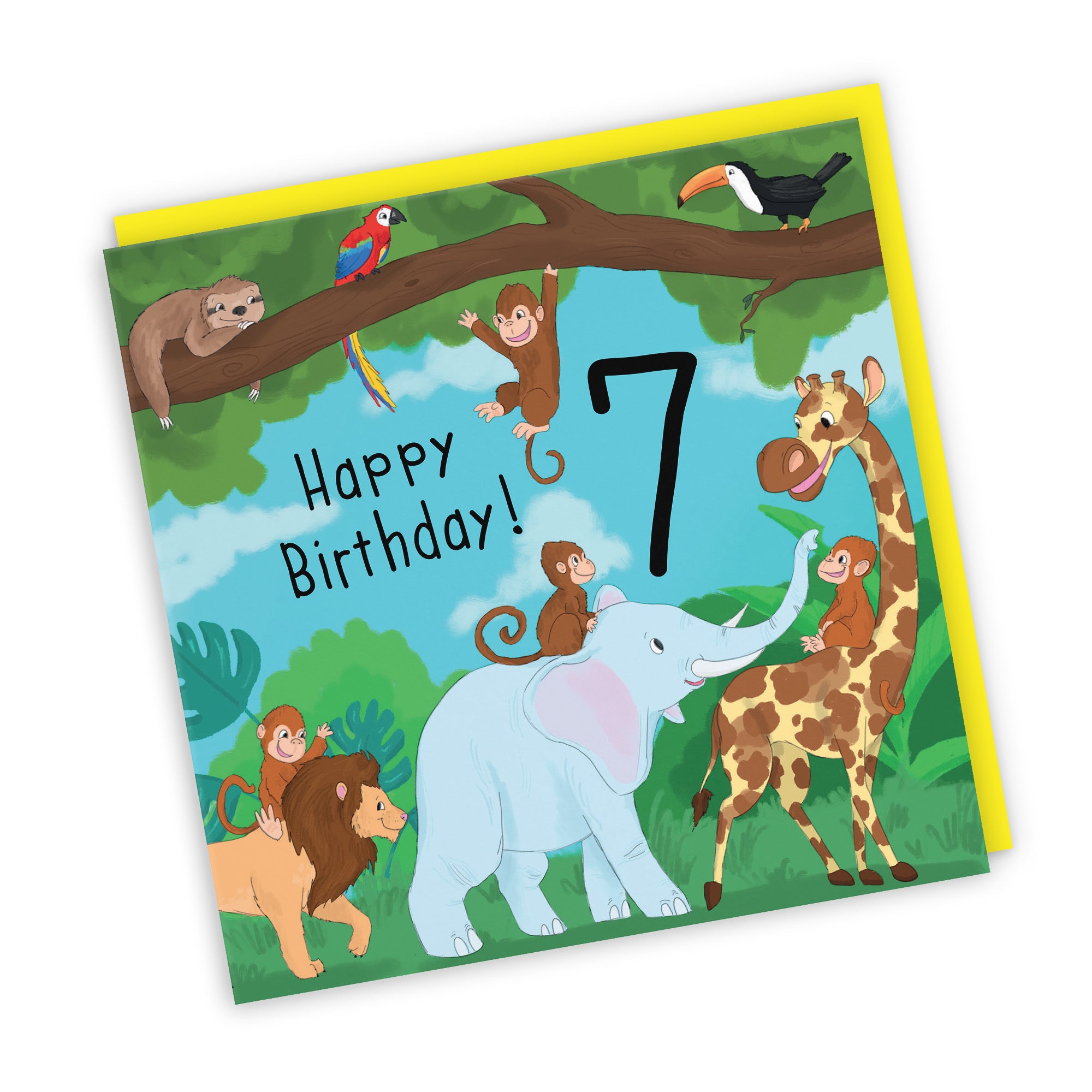 7th Birthday Jungle Card Jungle - Default Title (TH03536)