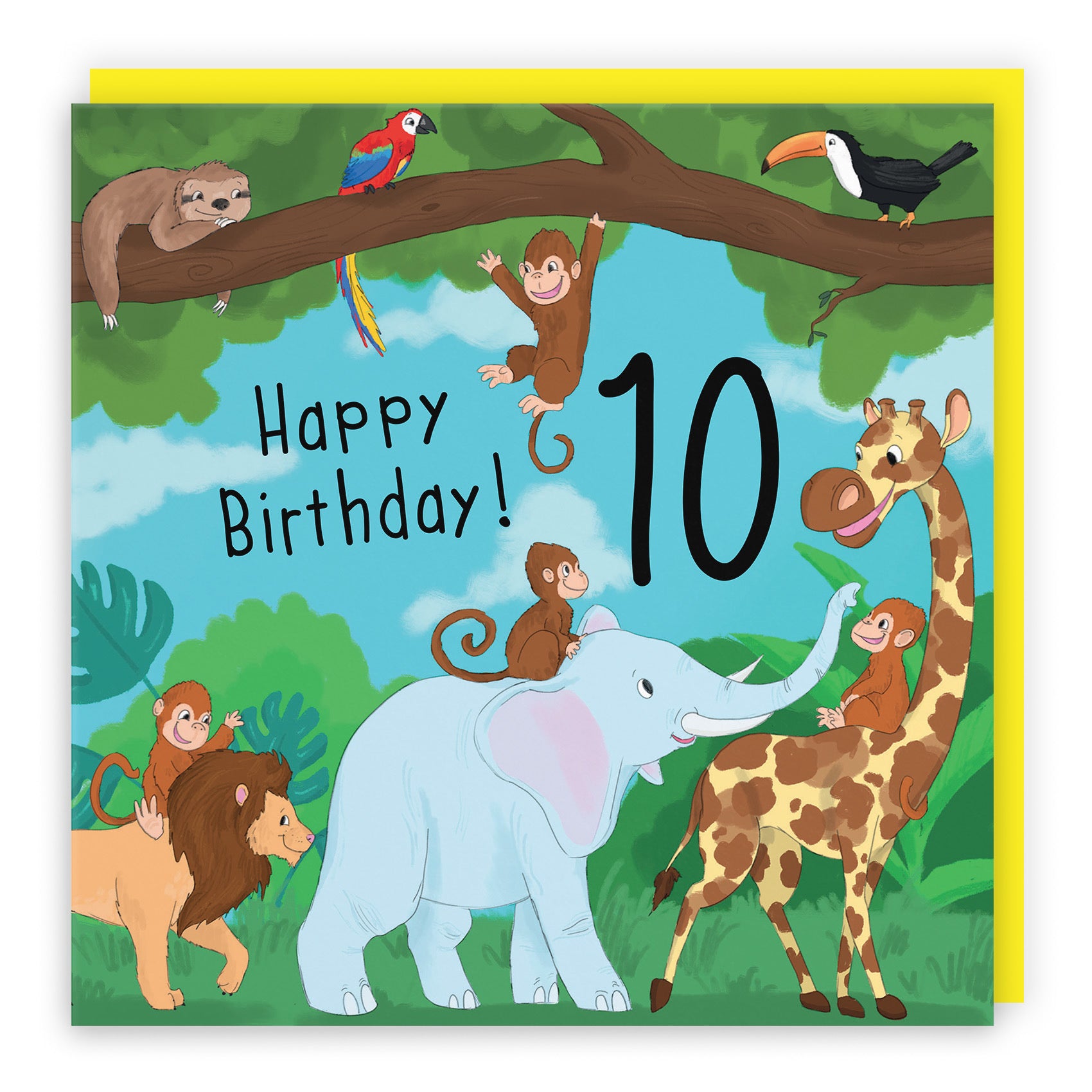 10th Birthday Jungle Card Jungle - Default Title (TH03537)