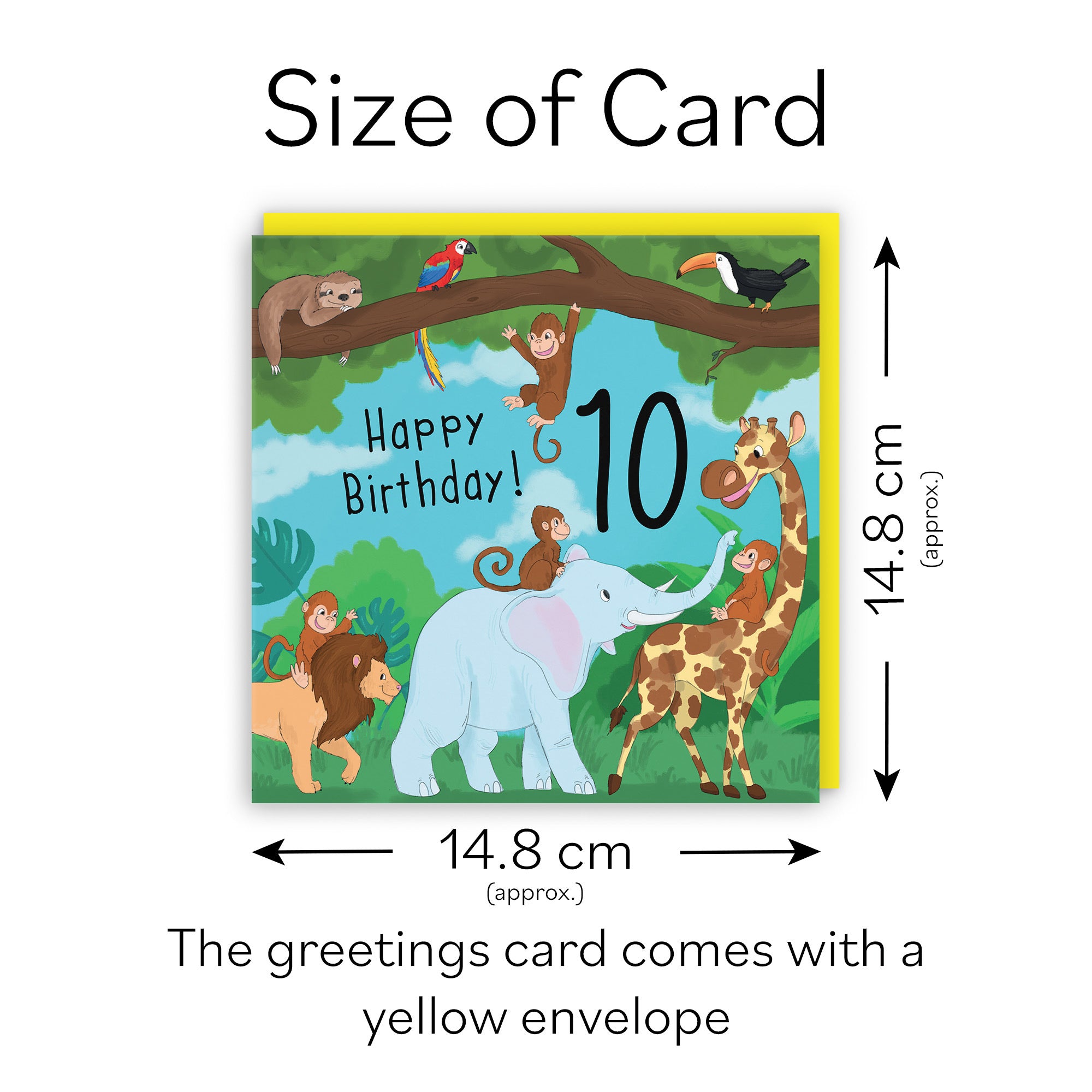 10th Birthday Jungle Card Jungle - Default Title (TH03537)