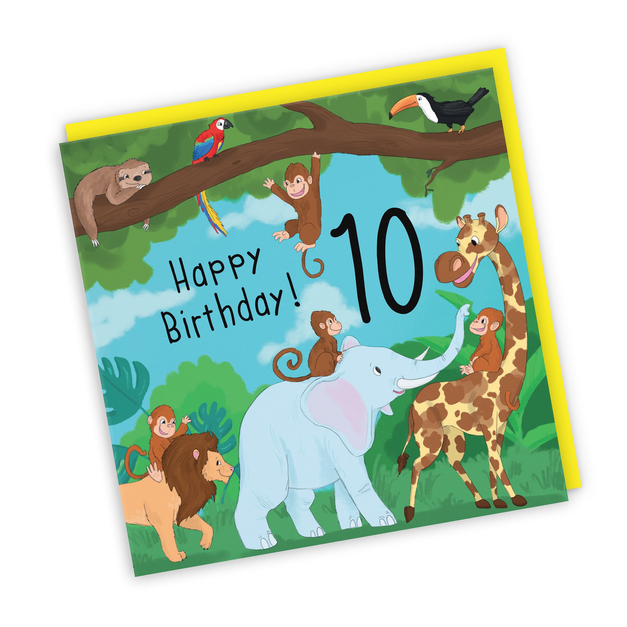 10th Birthday Jungle Card Jungle - Default Title (TH03537)