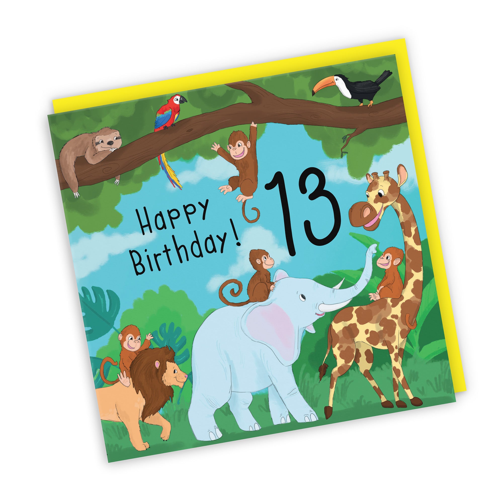 13th Birthday Jungle Card Jungle - Default Title (TH03538)