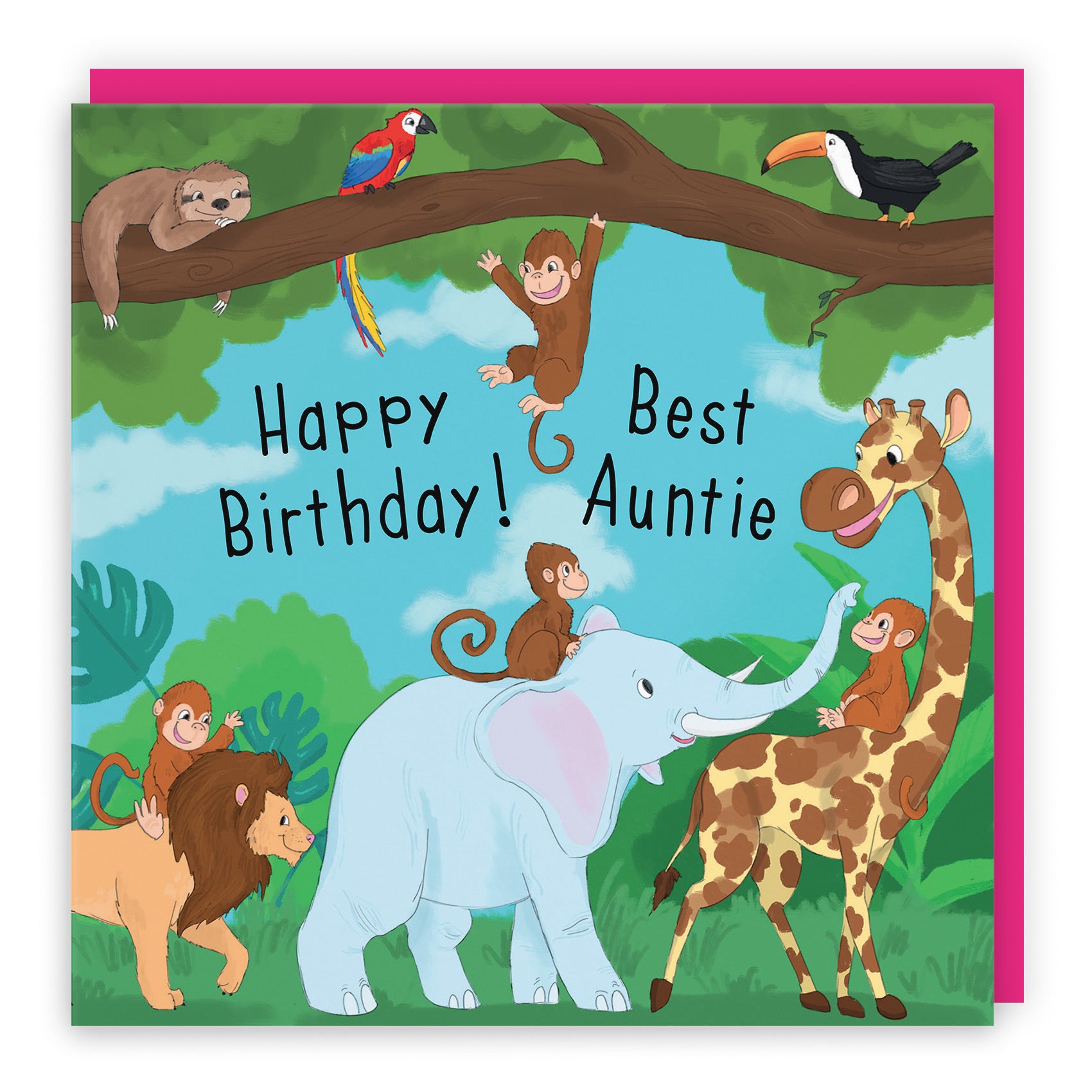 Auntie Jungle Birthday Card Jungle - Default Title (TH03539)
