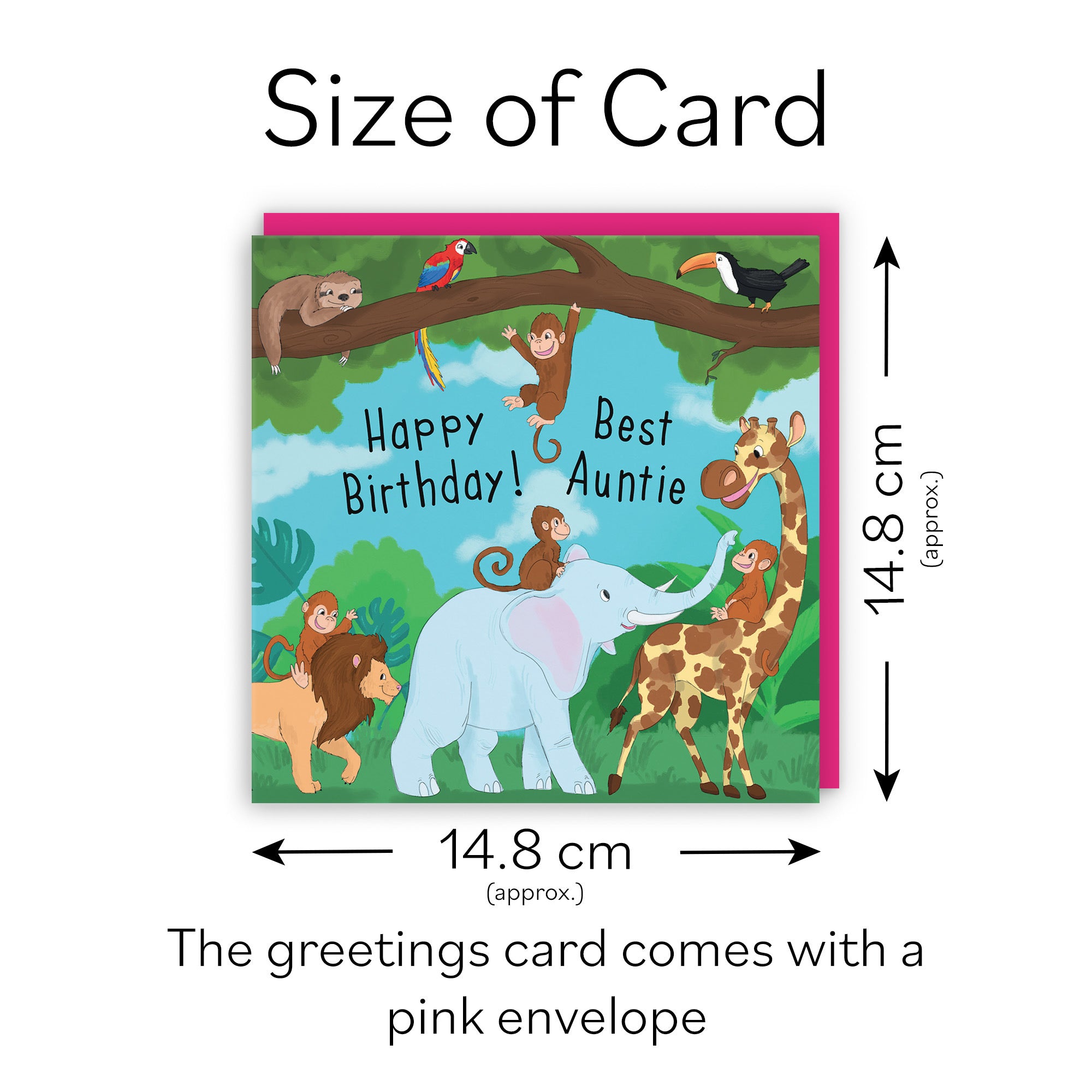 Auntie Jungle Birthday Card Jungle - Default Title (TH03539)