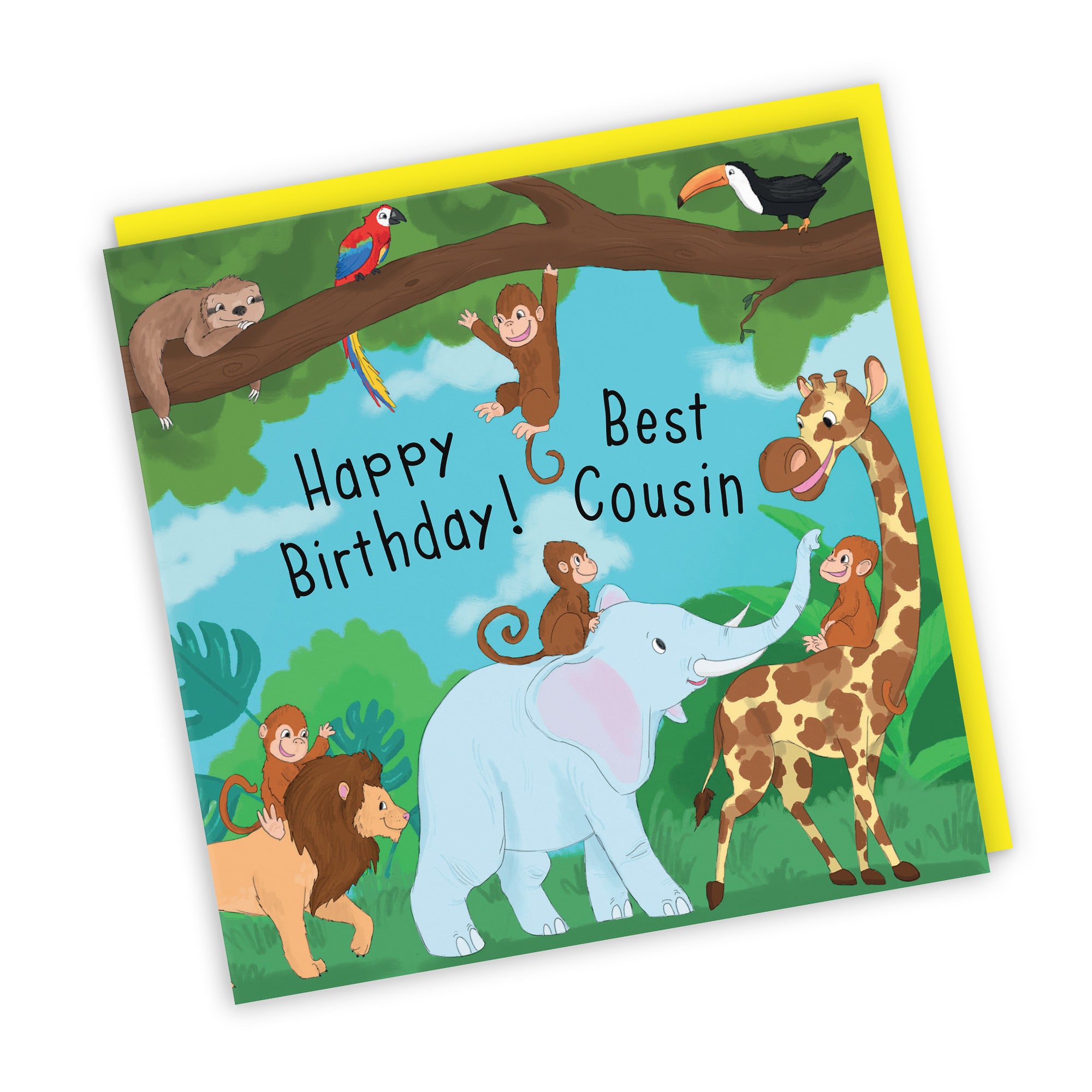 Cousin Boys / Girls Jungle Birthday Card Jungle - Default Title (TH03540)