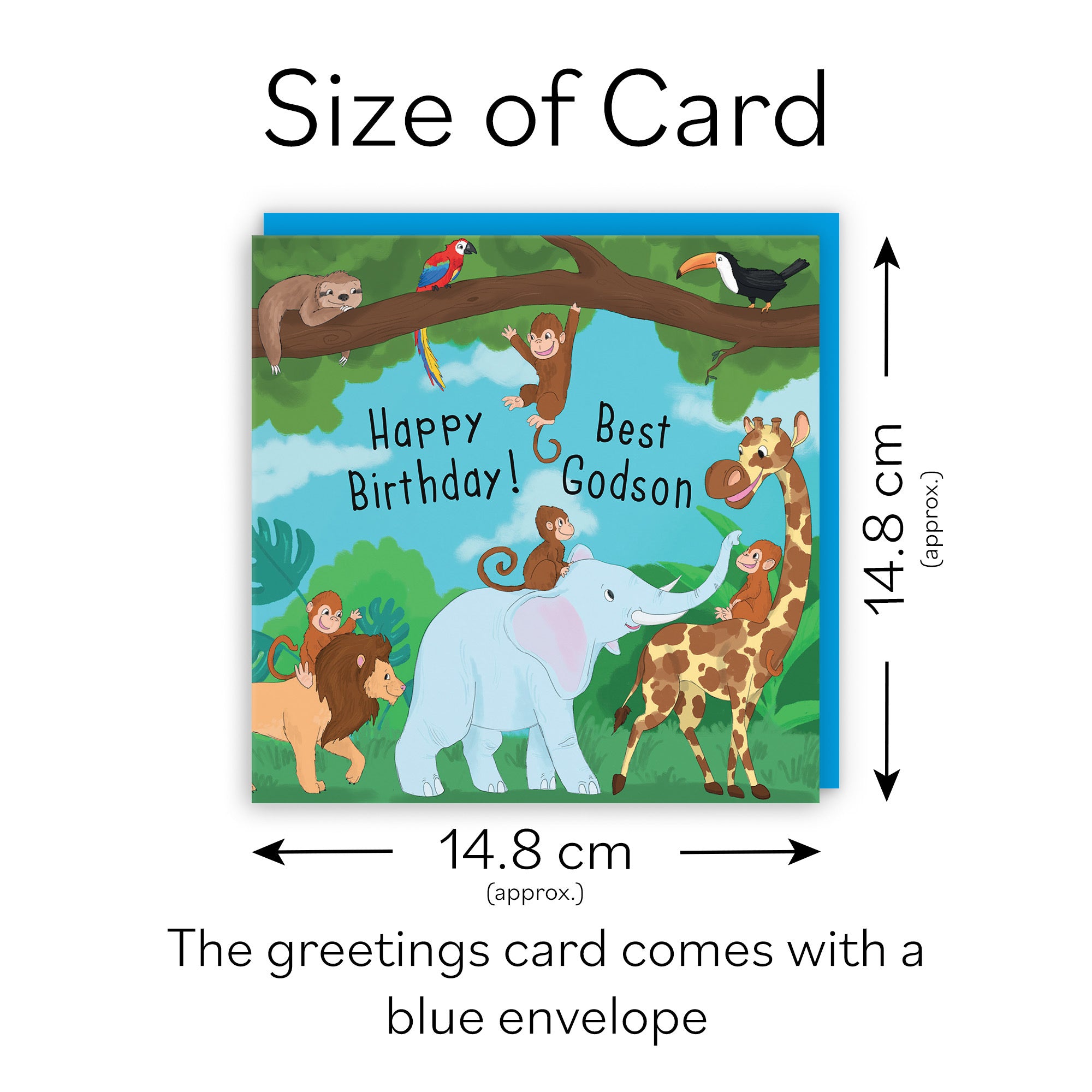 Godson Boys Jungle Birthday Card Jungle - Default Title (TH03541)