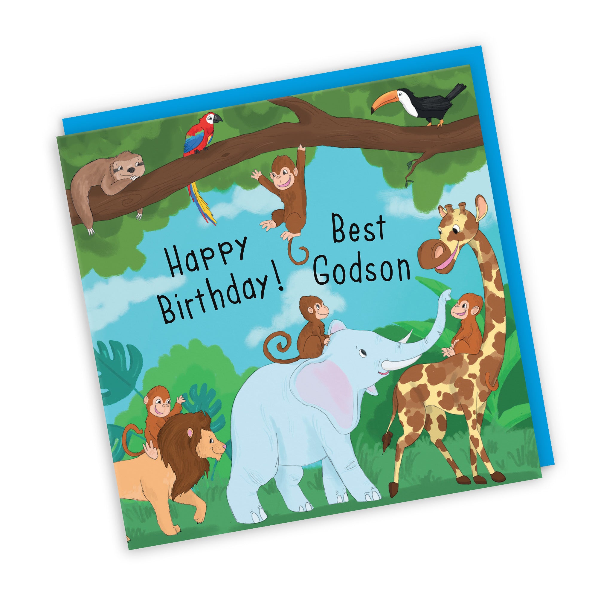 Godson Boys Jungle Birthday Card Jungle - Default Title (TH03541)