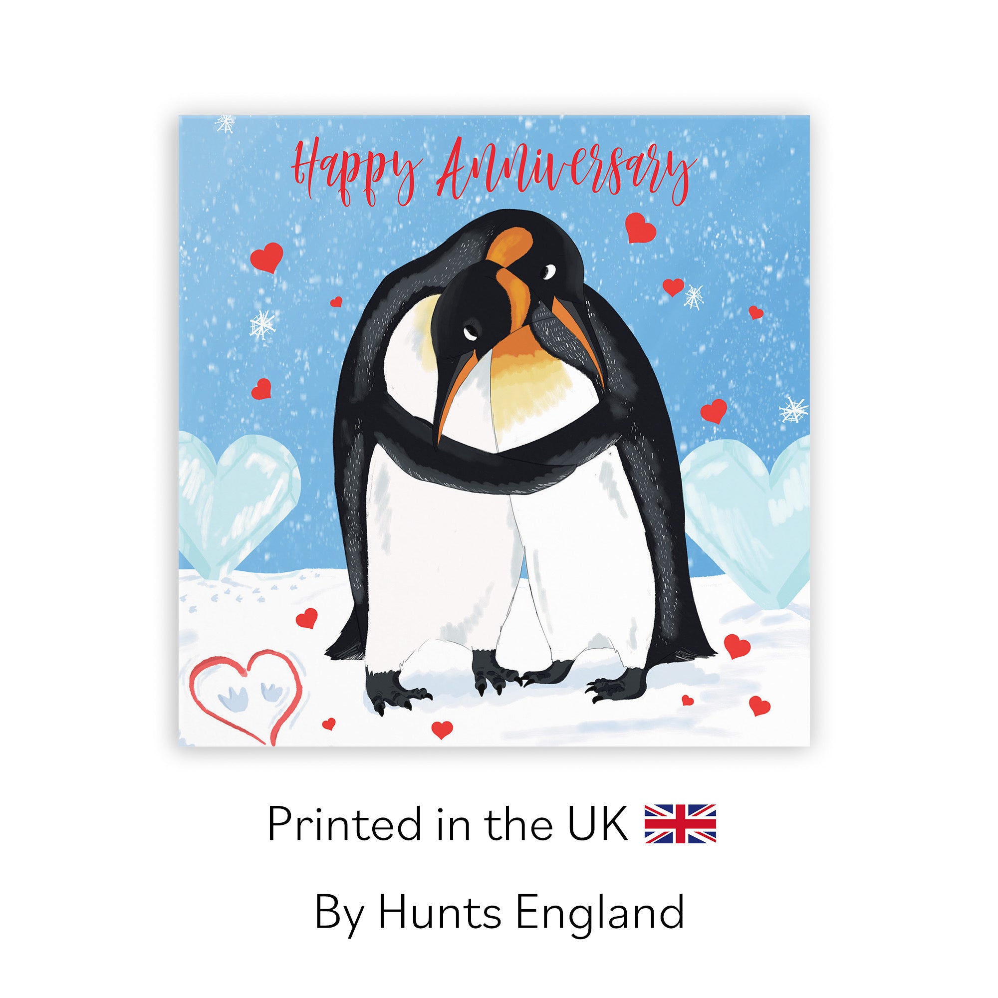 Penguins Hugging Anniversary Card Cute Animals - Default Title (TH03542)