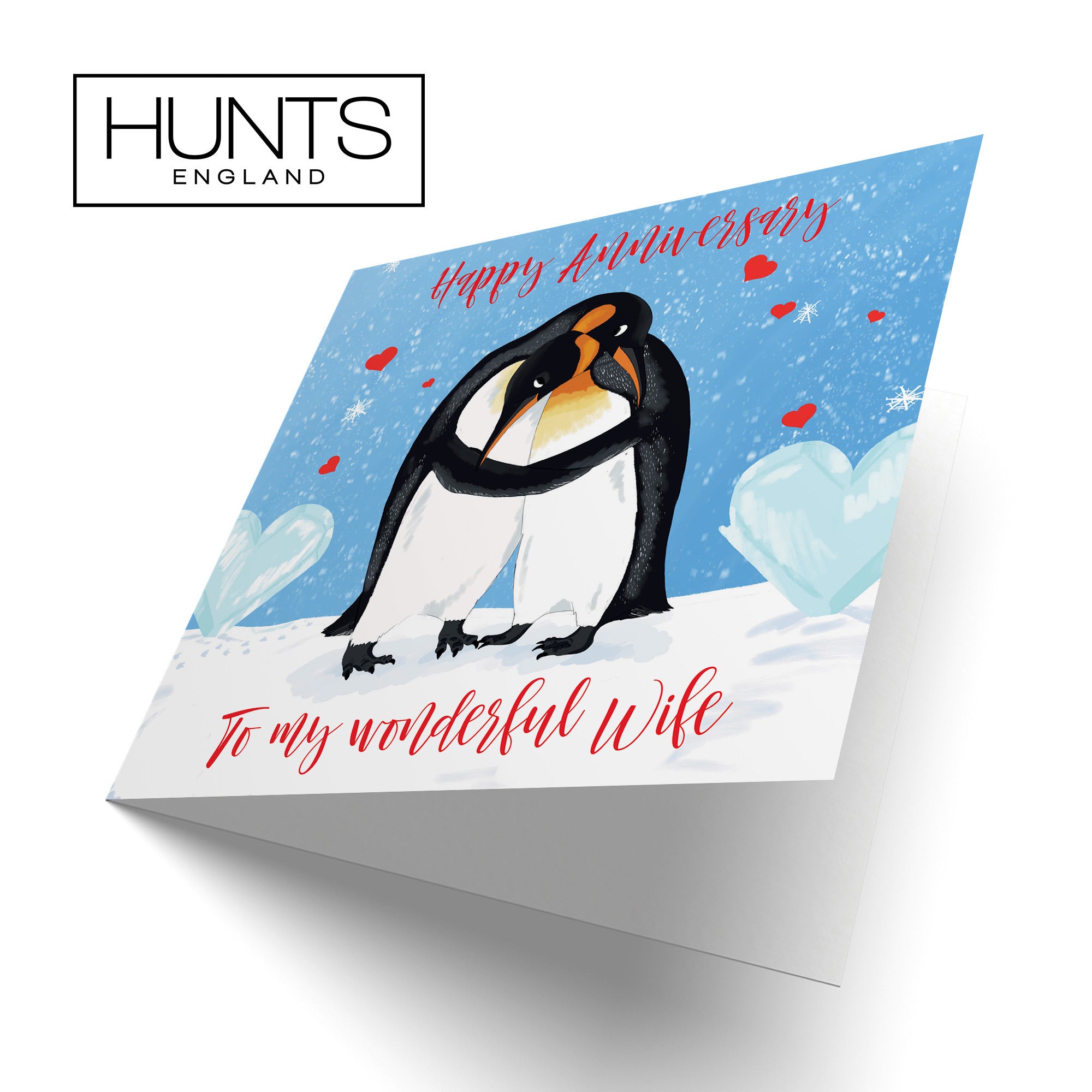 Wife Penguins Hugging Birthday Card Cute Animals - Default Title (TH03543)