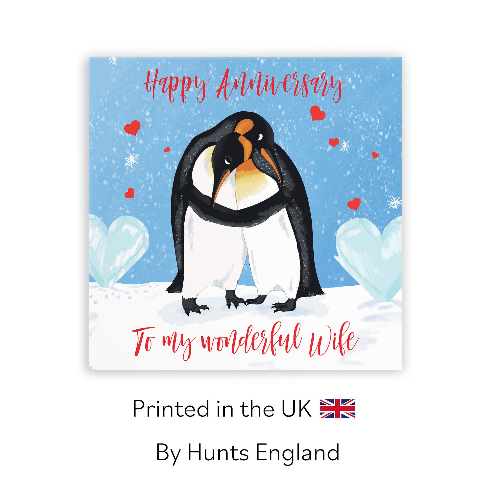 Wife Penguins Hugging Birthday Card Cute Animals - Default Title (TH03543)