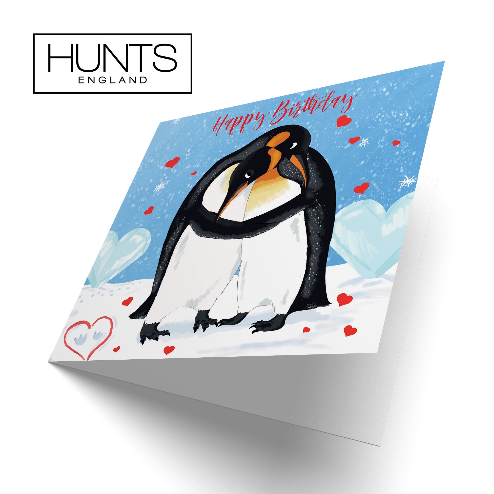 Penguins Hugging Birthday Card Cute Animals - Default Title (TH03544)