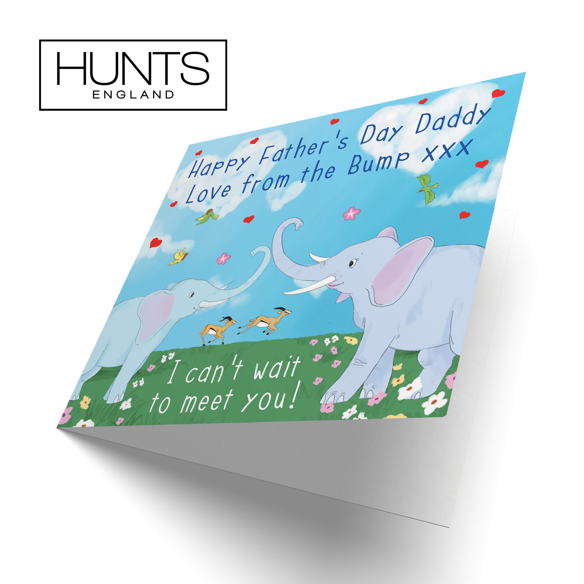 Daddy From The Bump Elephants Father's Day Card Cute Animals - Default Title (TH03549)