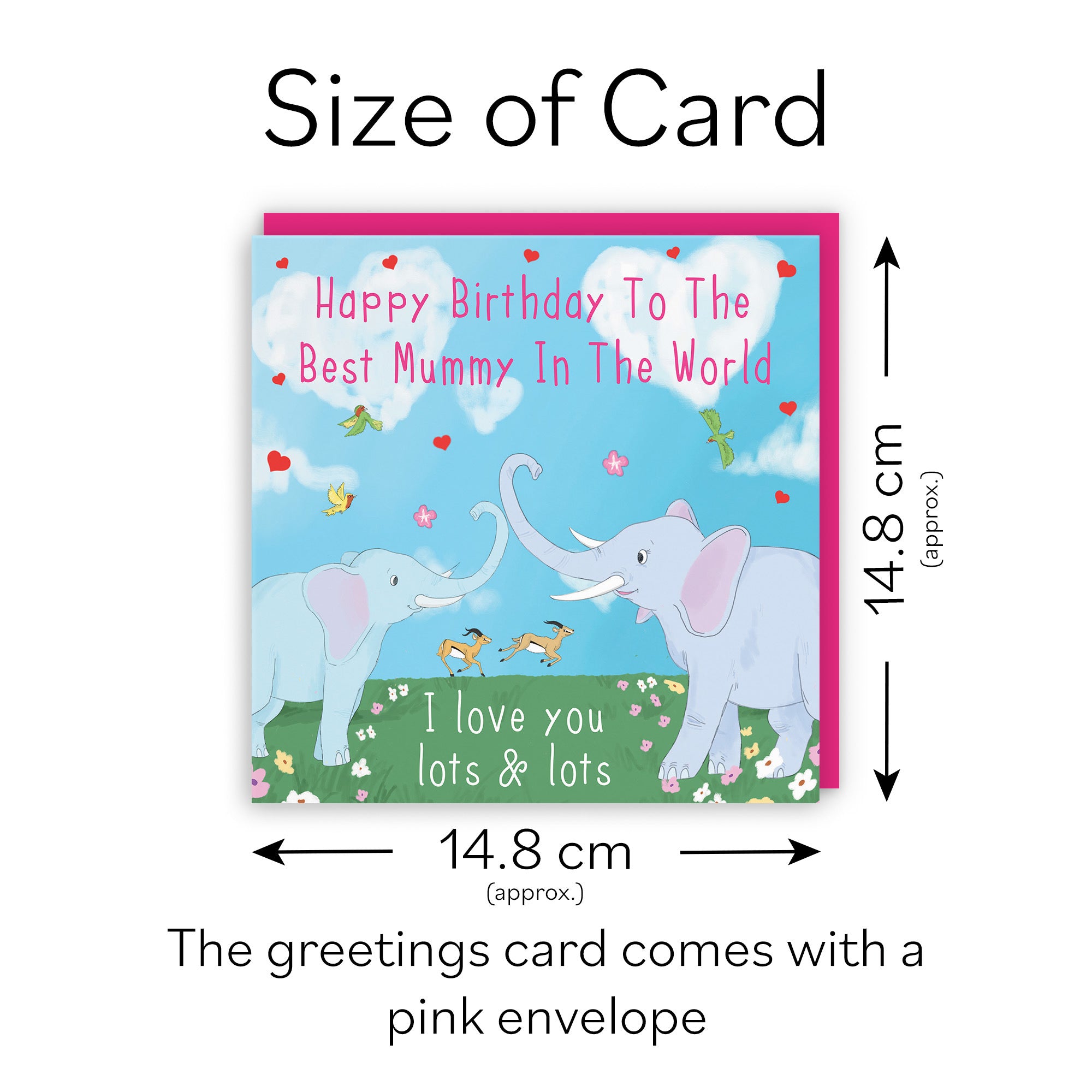 Mummy Elephants Birthday Card Cute Animals - Default Title (TH03550)