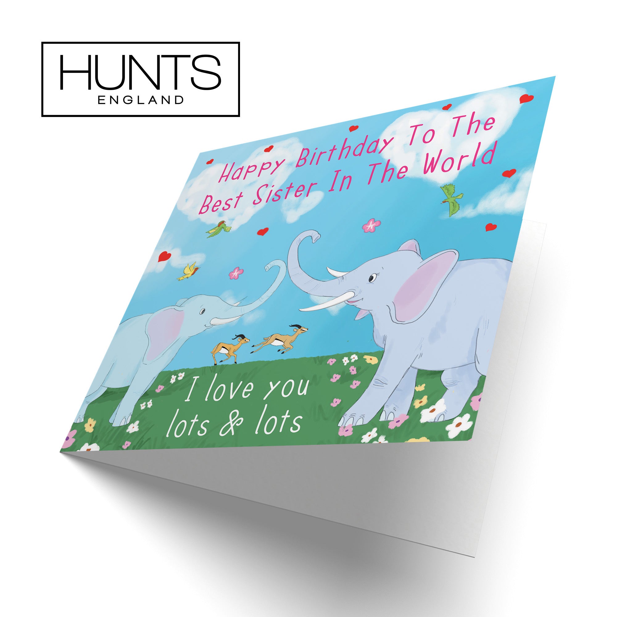 Sister Elephants Birthday Card Cute Animals - Default Title (TH03552)