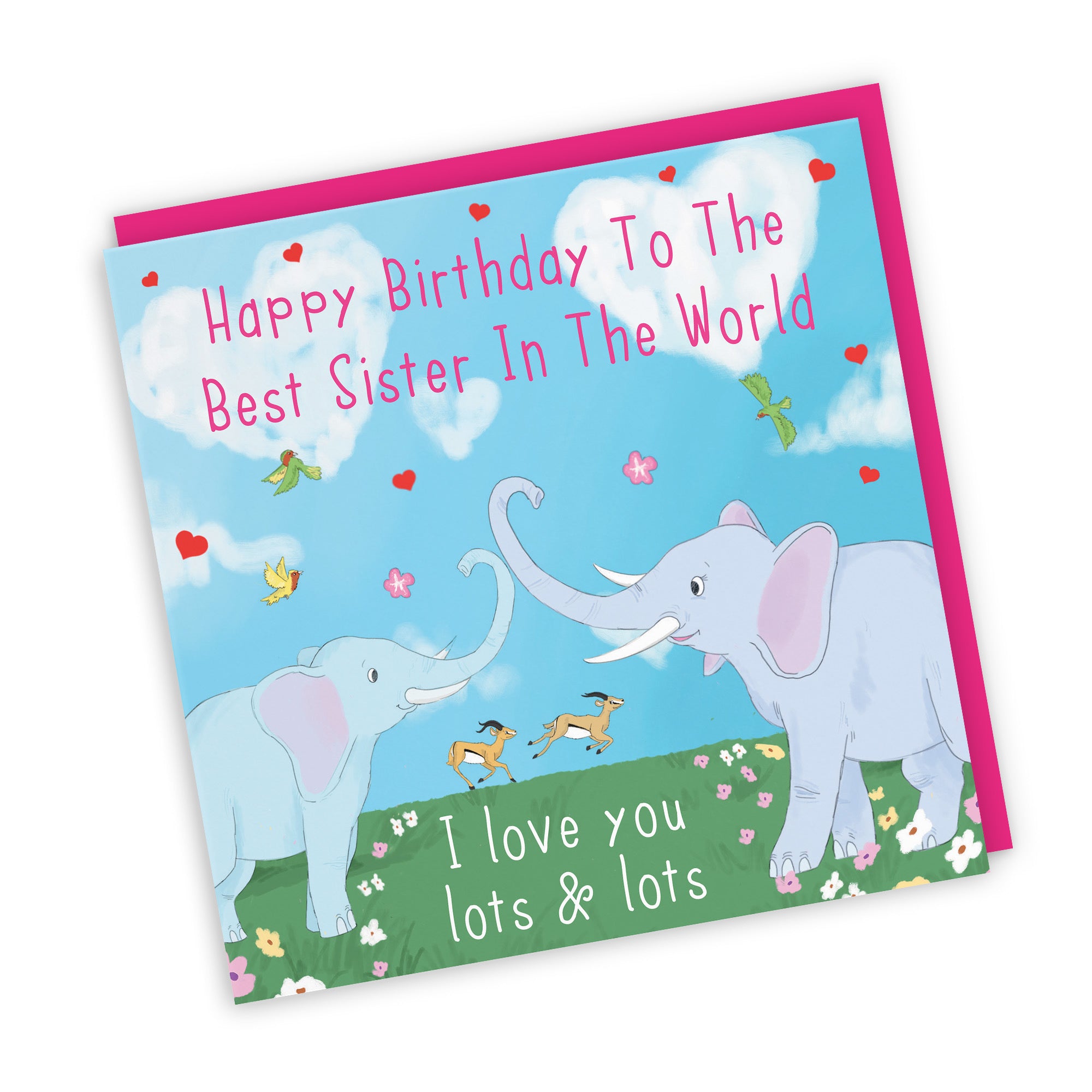 Sister Elephants Birthday Card Cute Animals - Default Title (TH03552)
