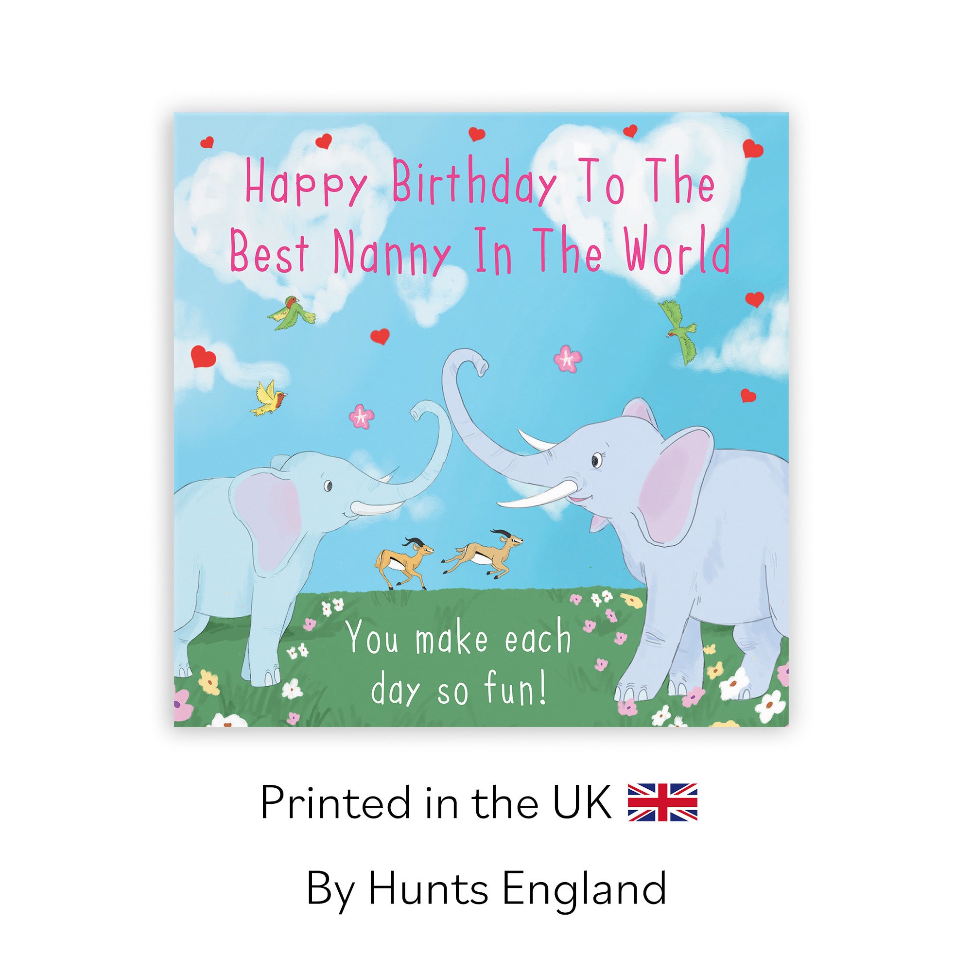 Nanny Elephants Birthday Card Cute Animals - Default Title (TH03553)