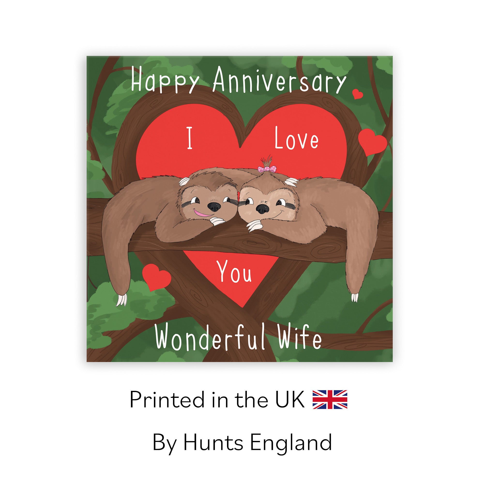 Wife Sloths Anniversary Card Cute Animals - Default Title (TH03554)