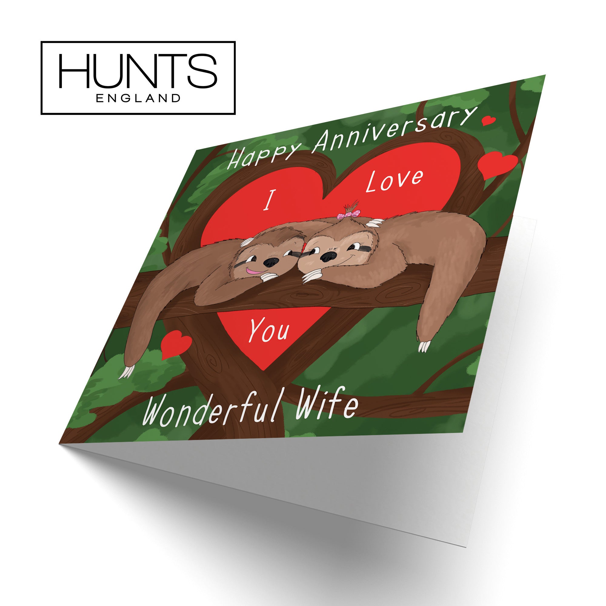 Wife Sloths Anniversary Card Cute Animals - Default Title (TH03554)