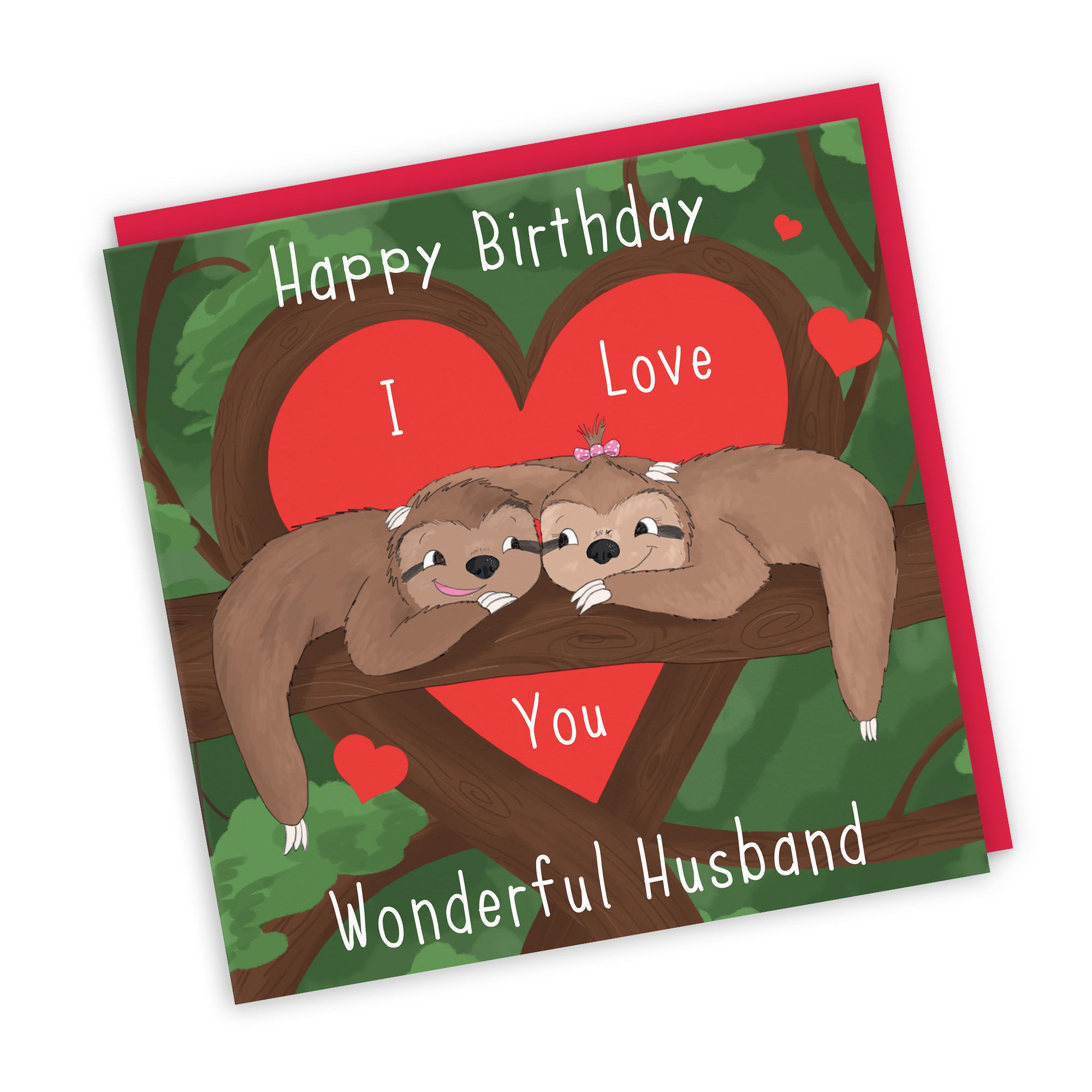 Husband Sloths Birthday Card Cute Animals - Default Title (TH03555)