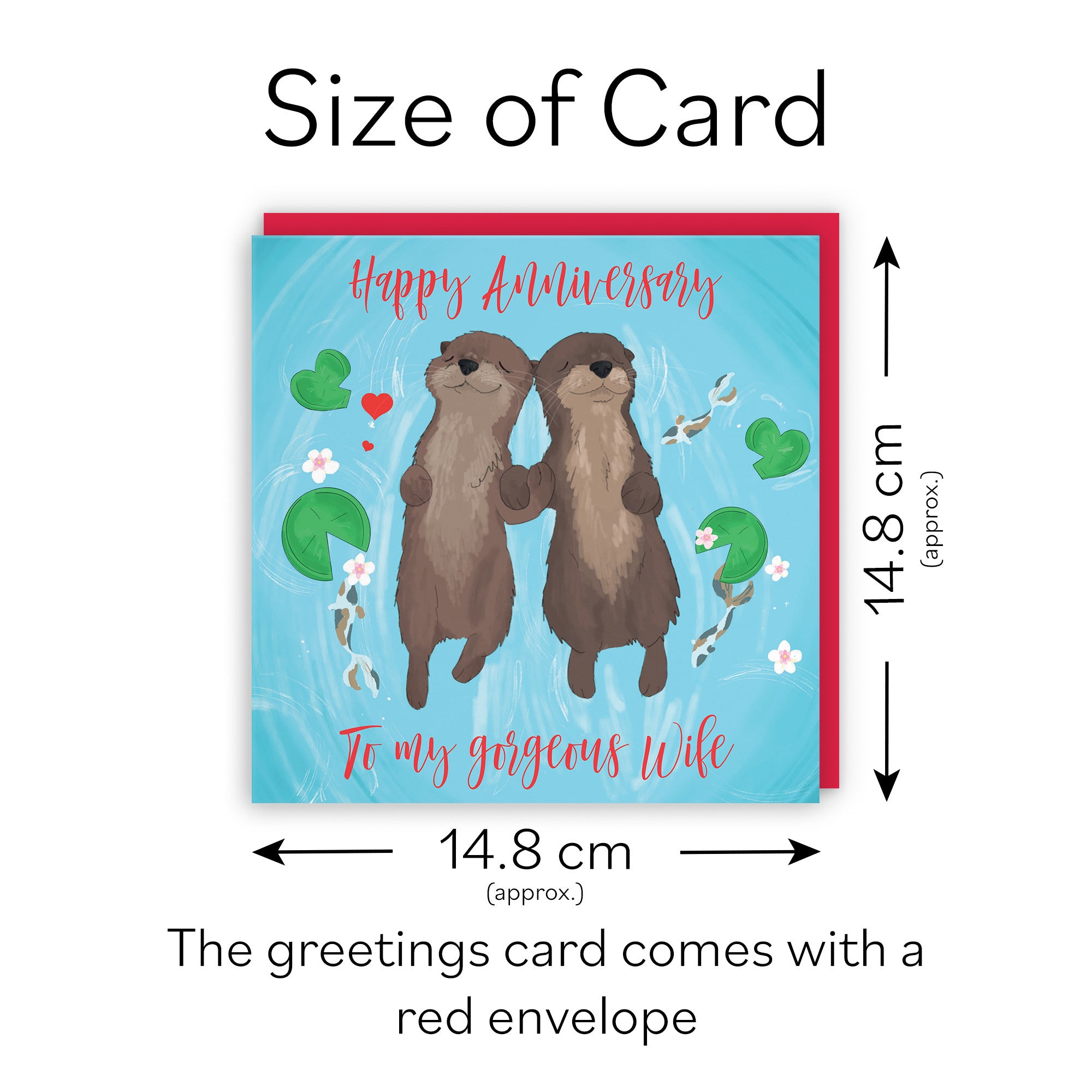 Wife Otters Anniversary Card Cute Animals - Default Title (TH03556)