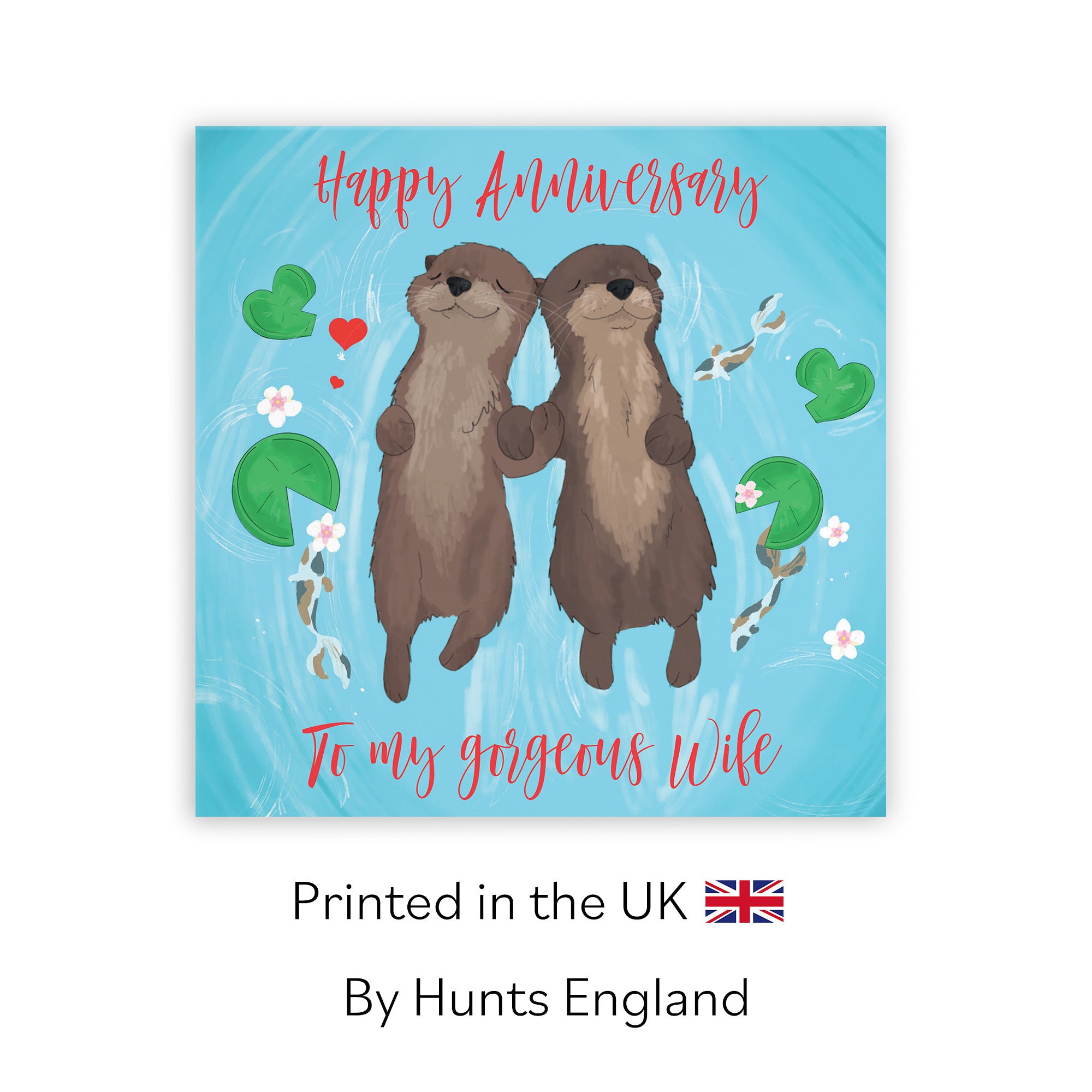 Wife Otters Anniversary Card Cute Animals - Default Title (TH03556)