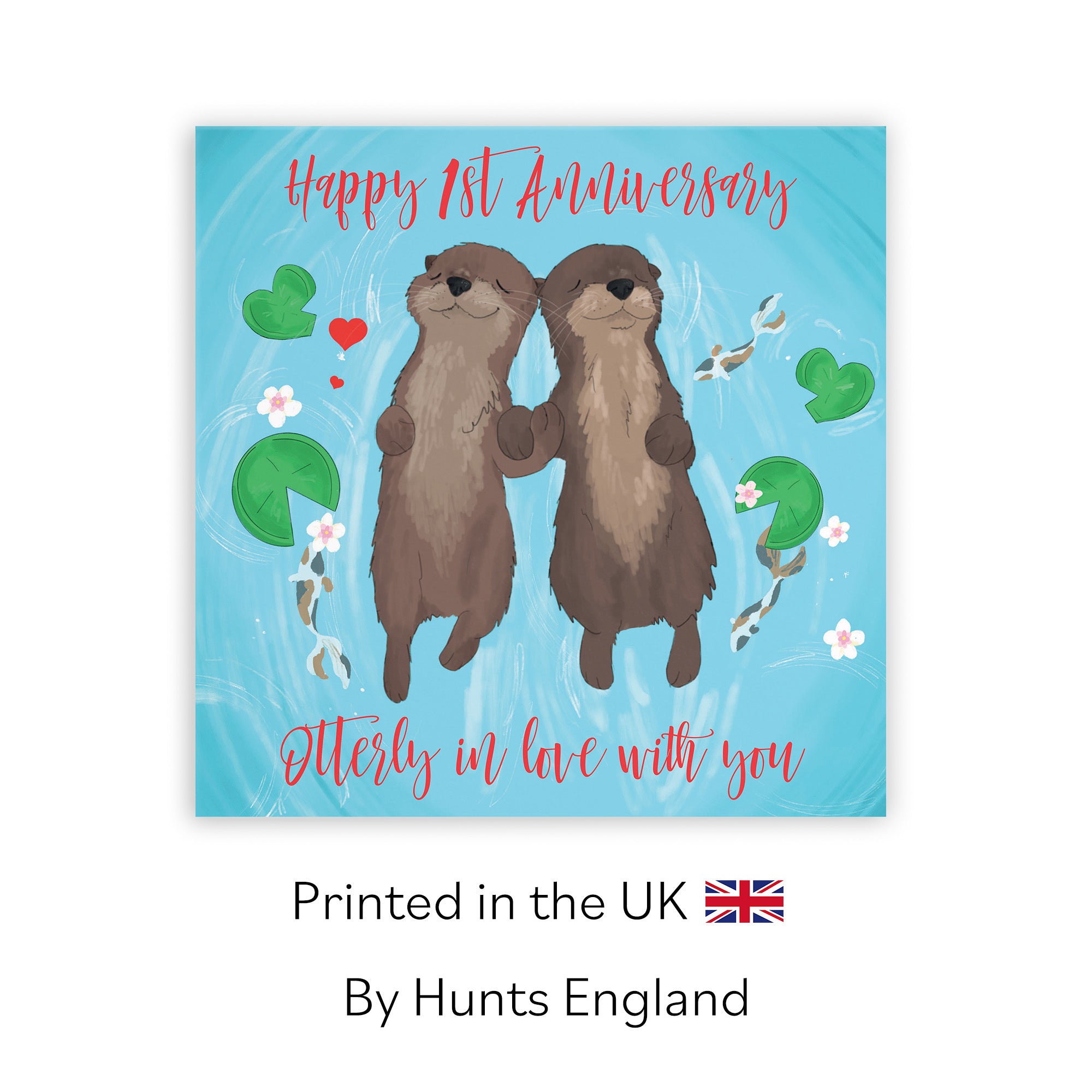 1st Otters Anniversary Card Cute Animals - Default Title (TH03557)