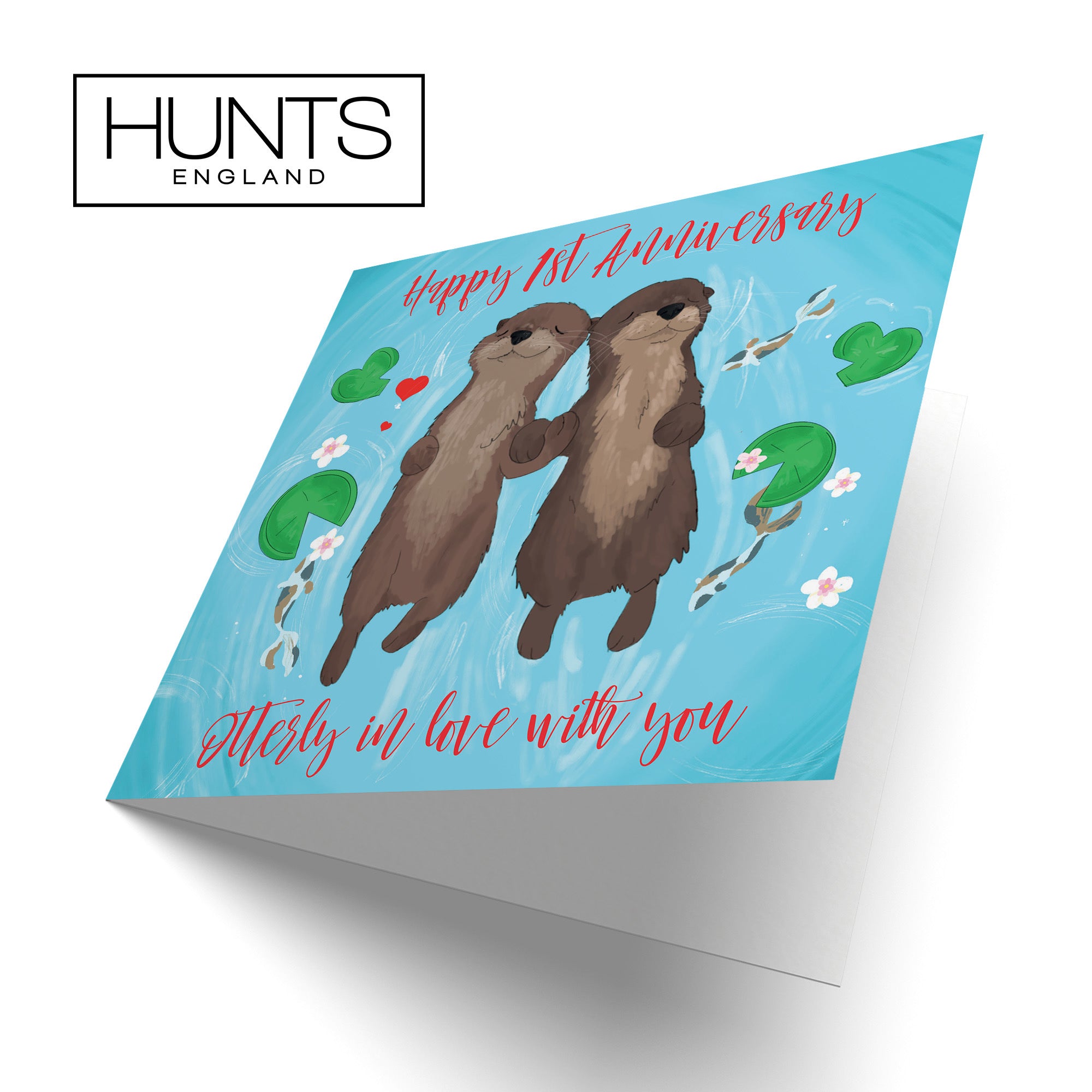 1st Otters Anniversary Card Cute Animals - Default Title (TH03557)