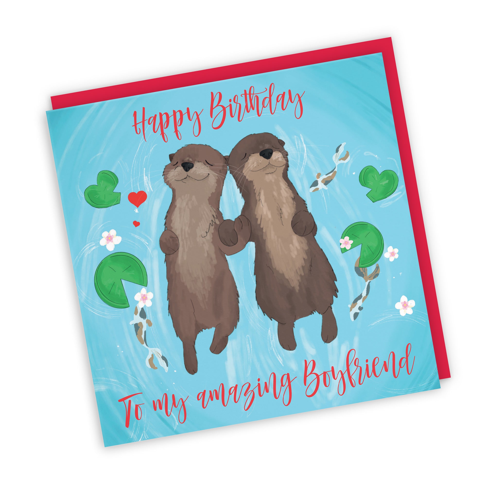 Boyfriend Otters Birthday Card Cute Animals - Default Title (TH03560)