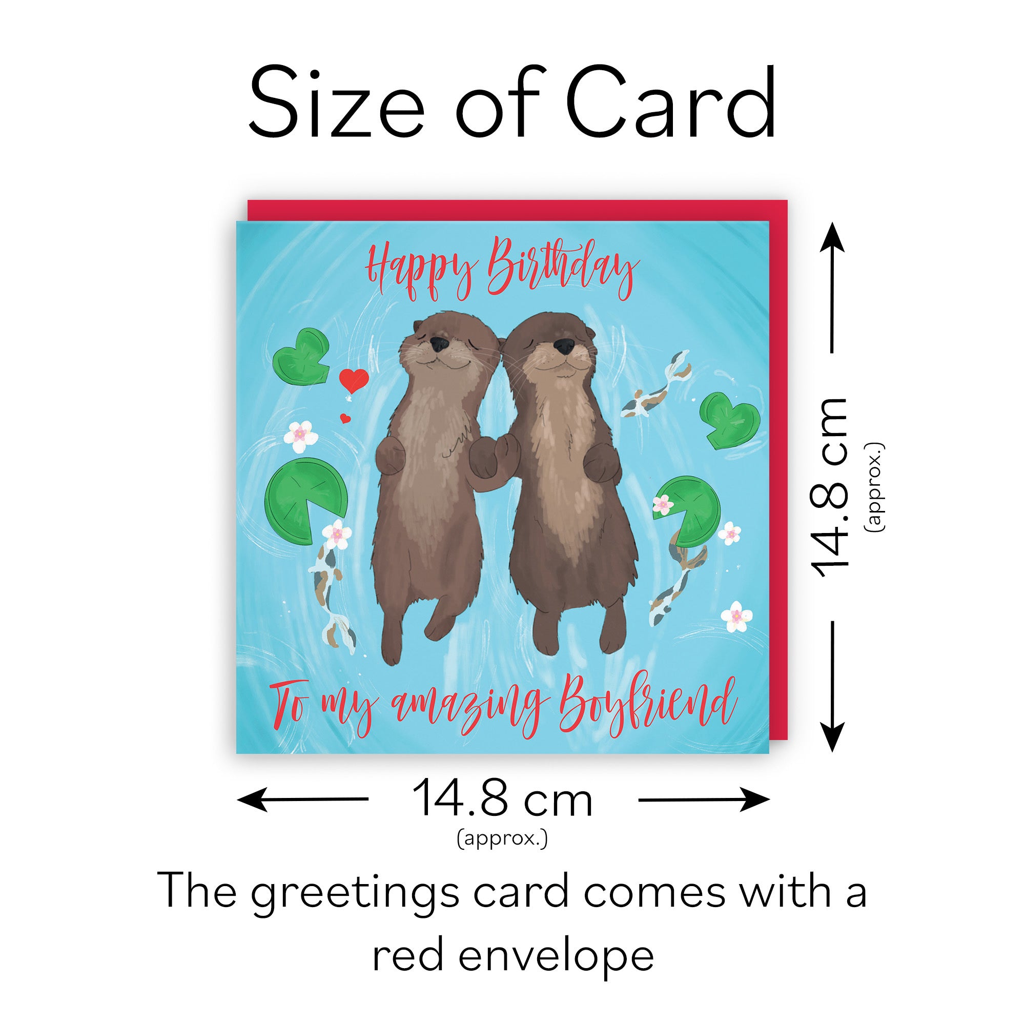 Boyfriend Otters Birthday Card Cute Animals - Default Title (TH03560)