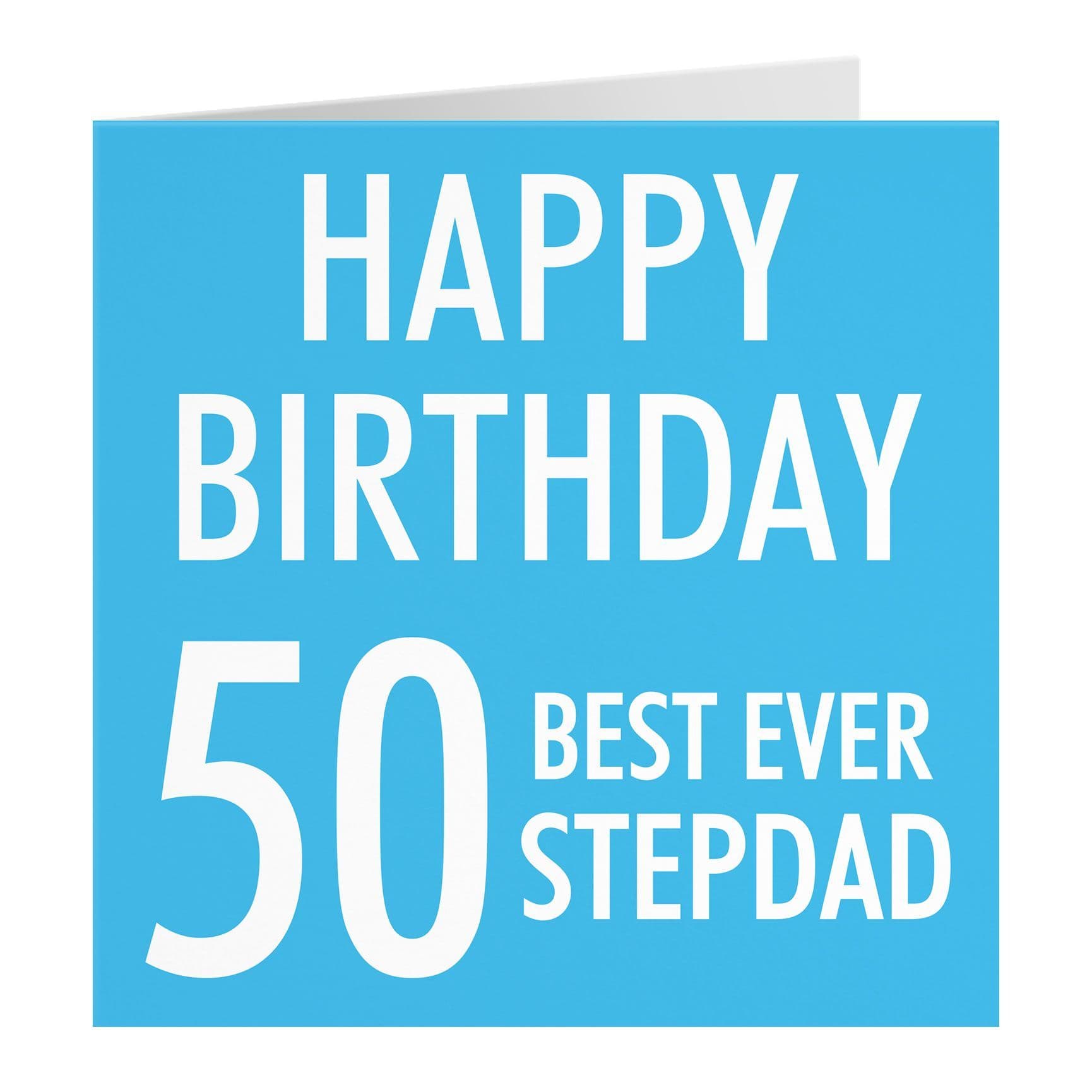 50th Stepdad Birthday Card Urban Colour