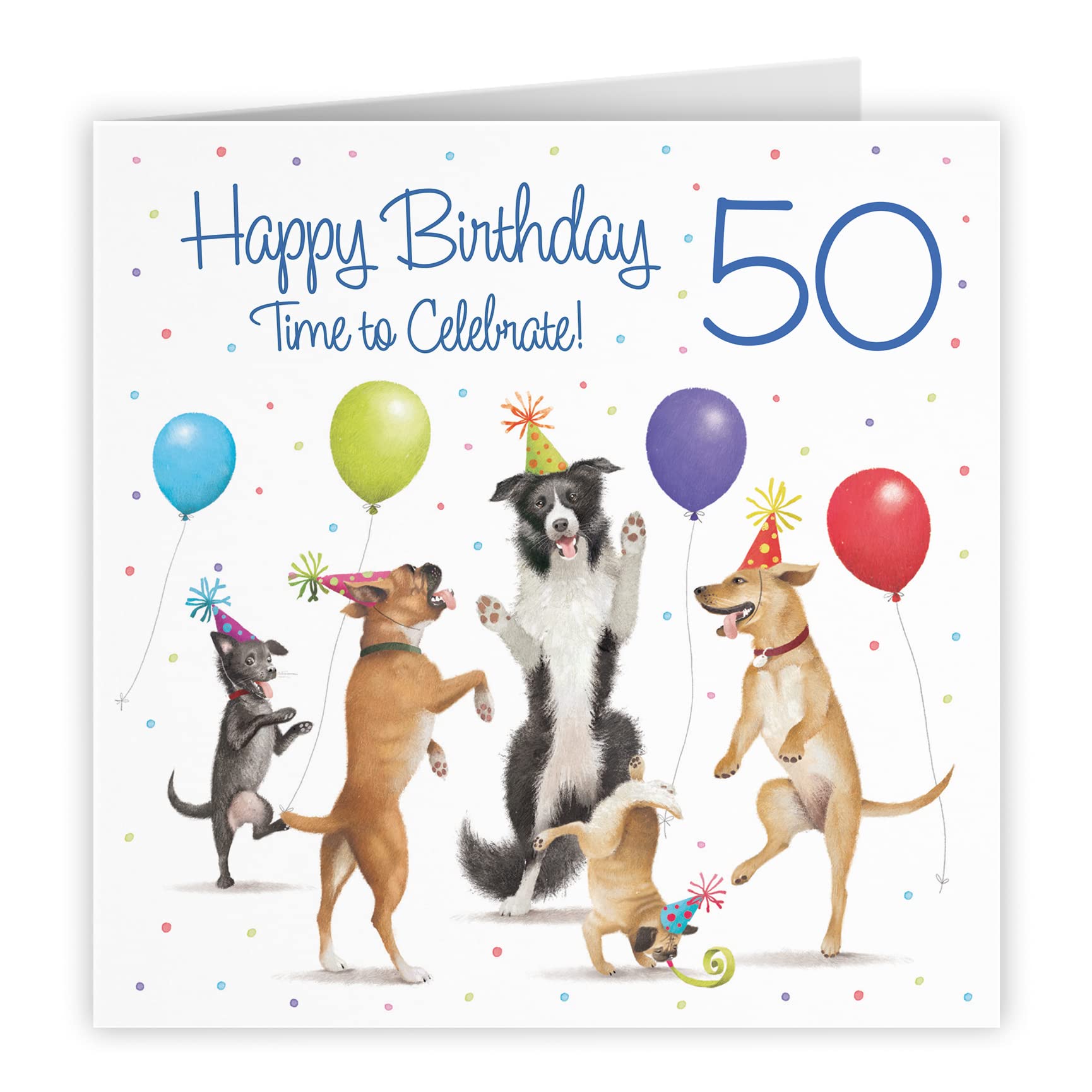 50th Birthday Card Dancing Dogs Milo's Gallery