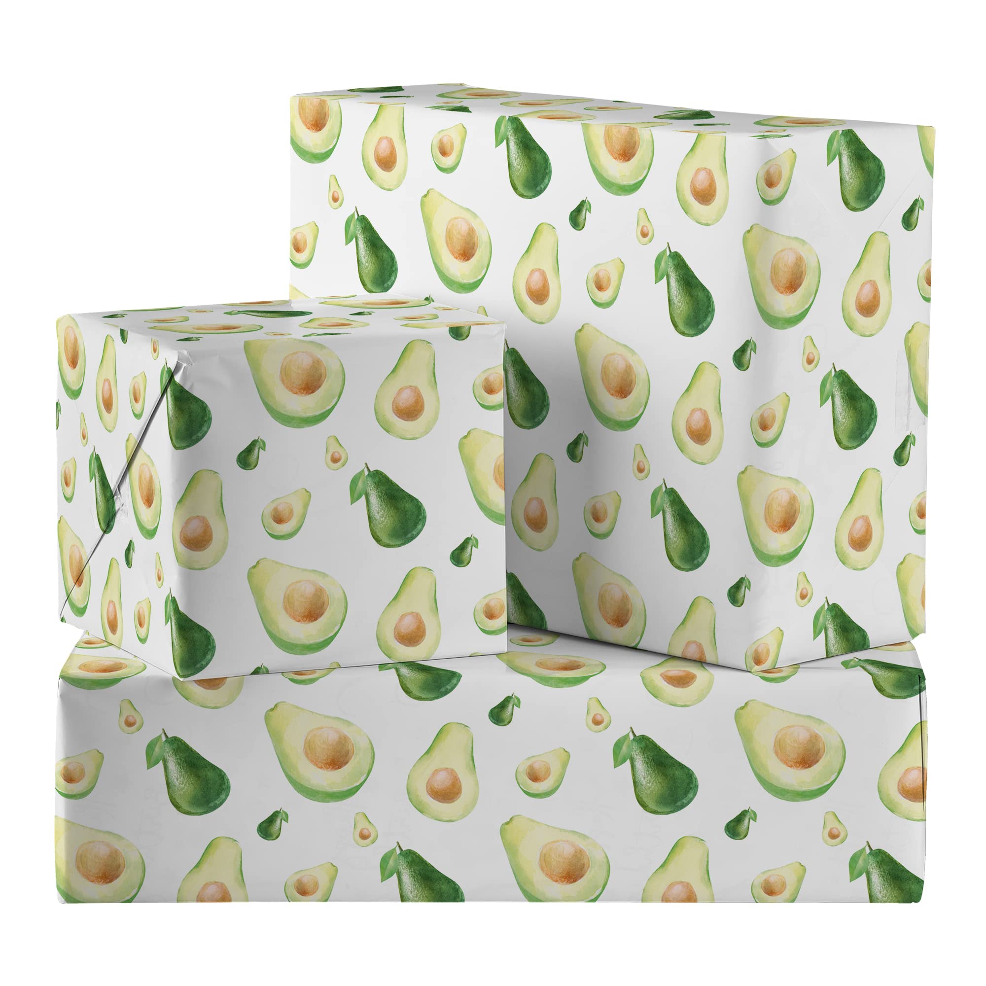 Avocado Gift Wrap And Tags Countryside