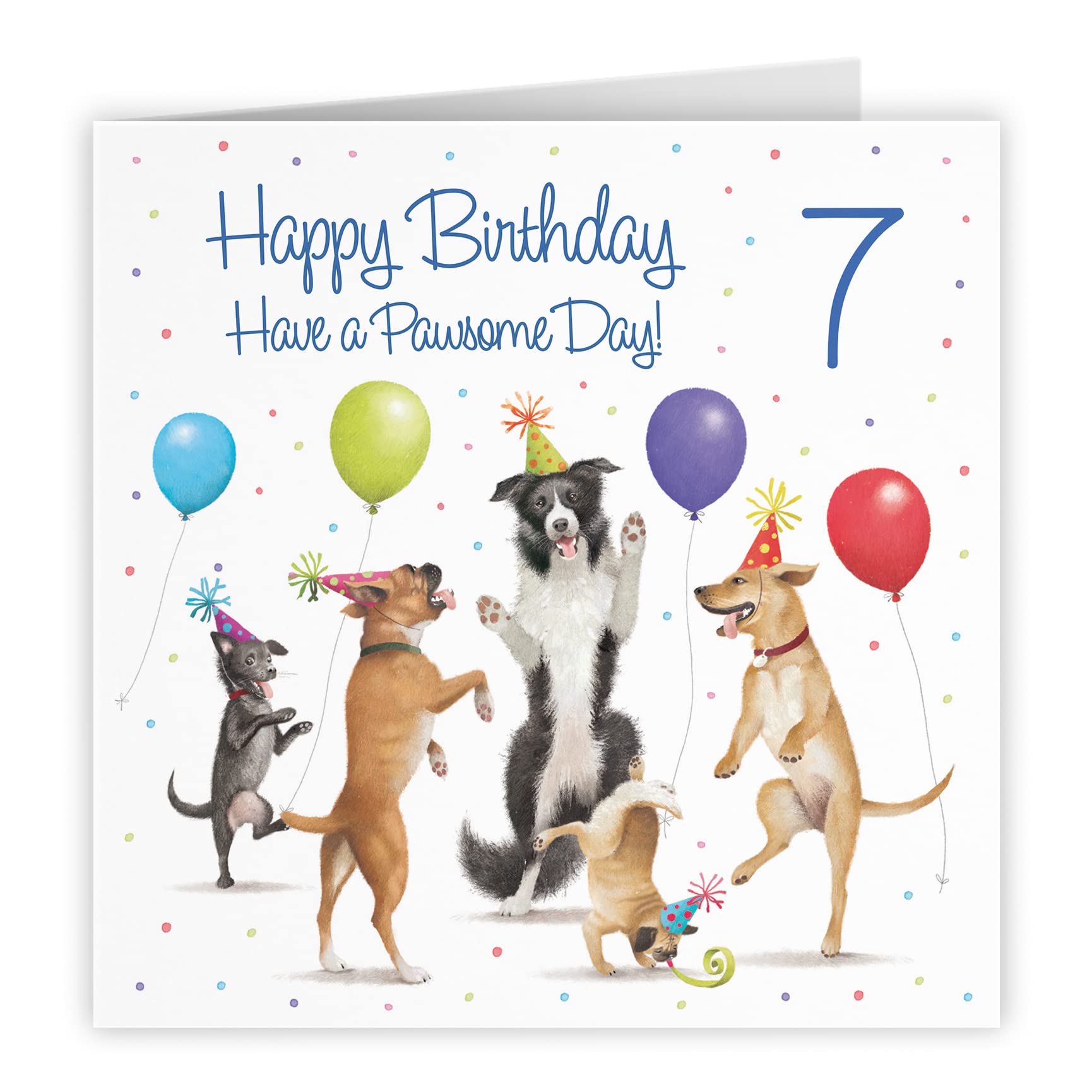 7th Birthday Card Dancing Dogs Milo's Gallery