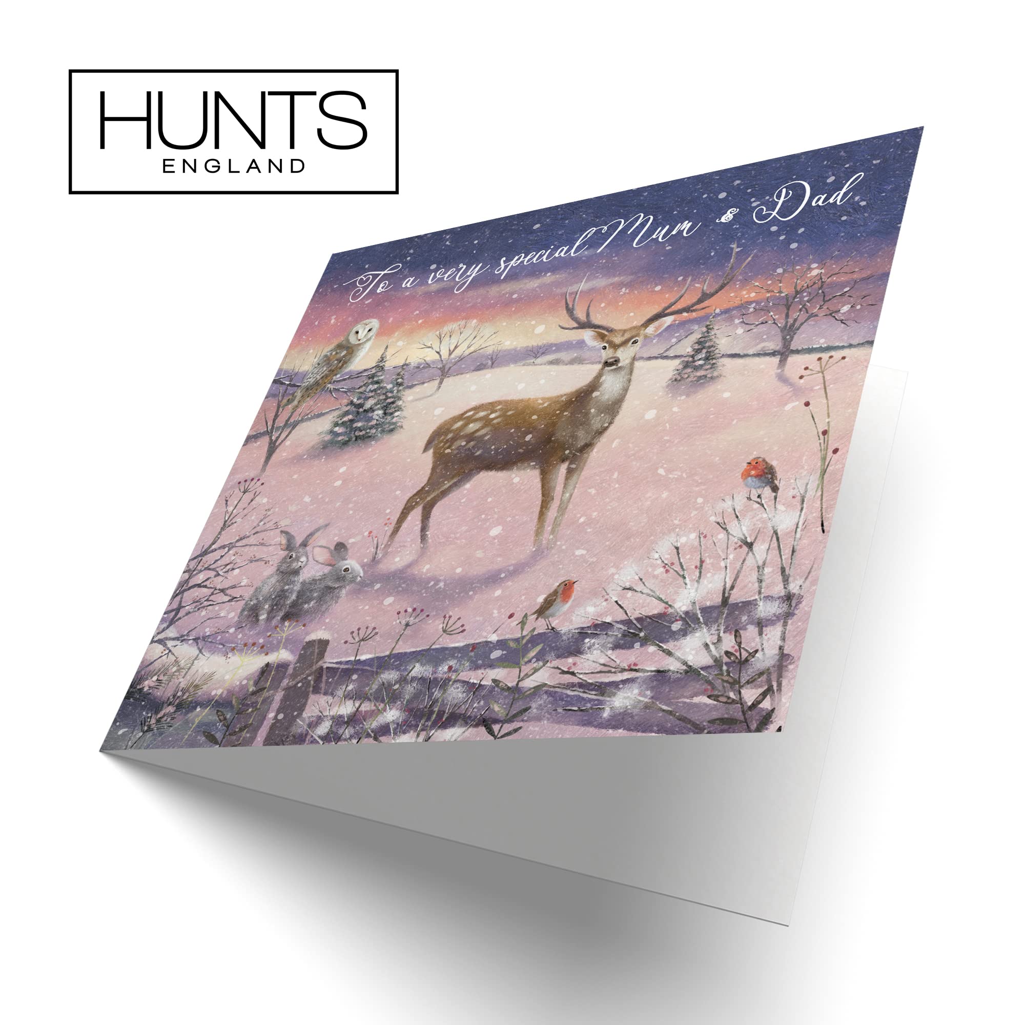 Mum And Dad Christmas Card 'The Stag' Milo's Gallery