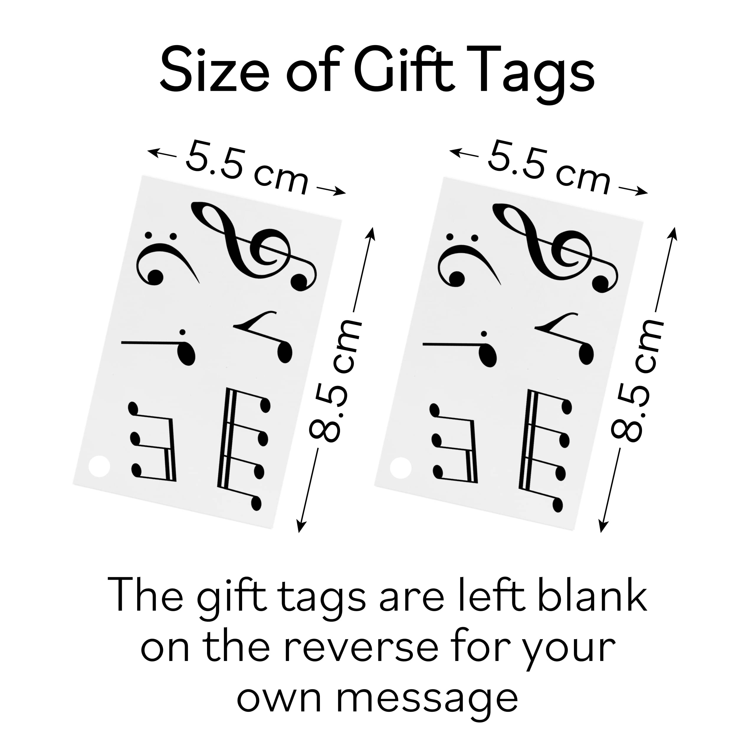 Music Notes Gift Wrap And Tags Iconic