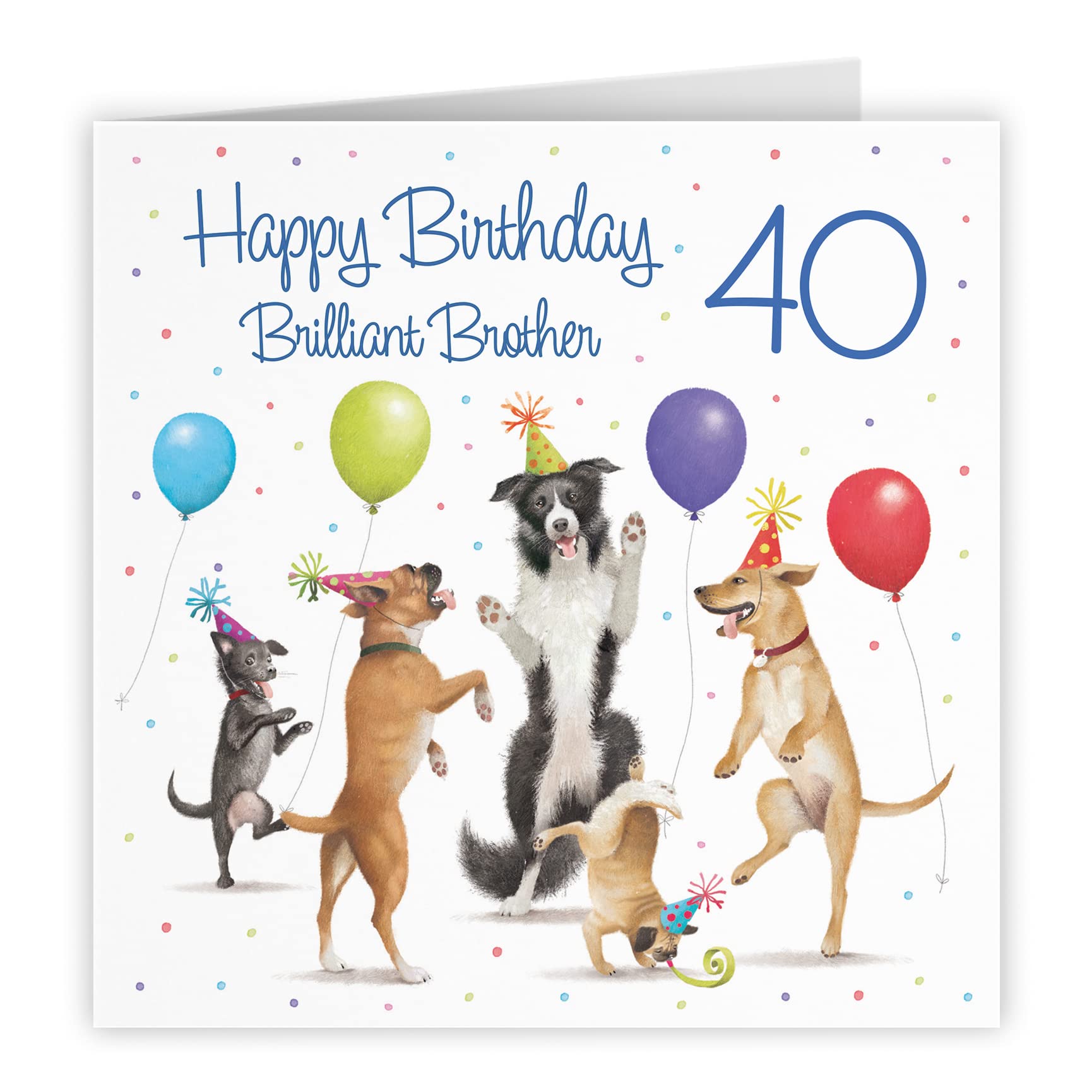 40th Brother Birthday Card Dancing Dogs Milo's Gallery