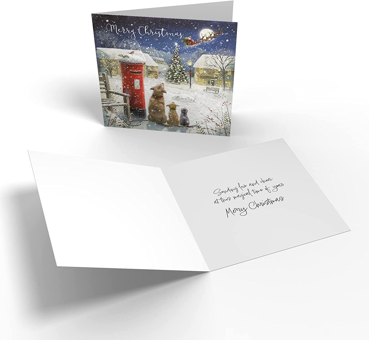 Magical Christmas Pack Of 10 Christmas Cards And Envelopes