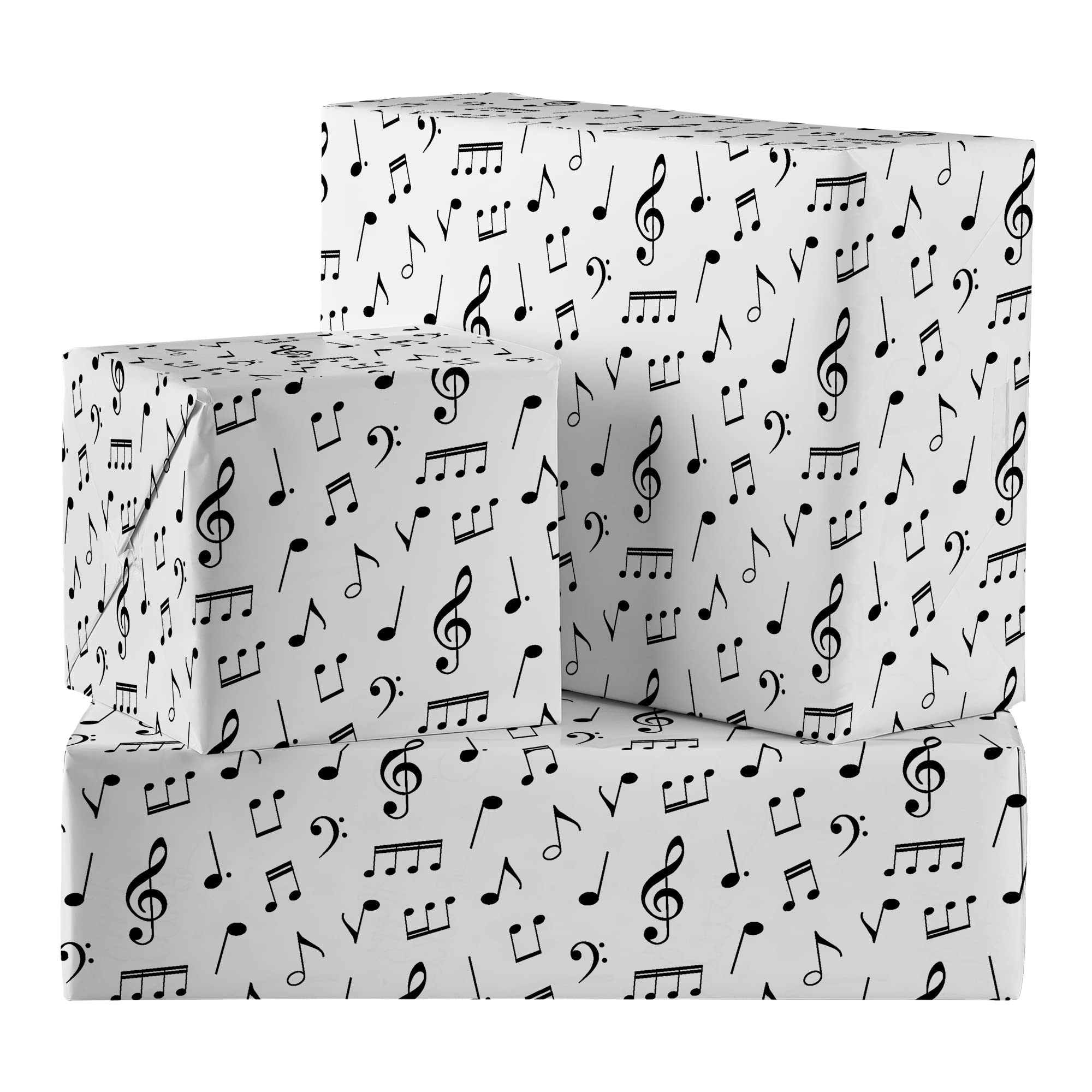 Music Notes Gift Wrap And Tags Iconic