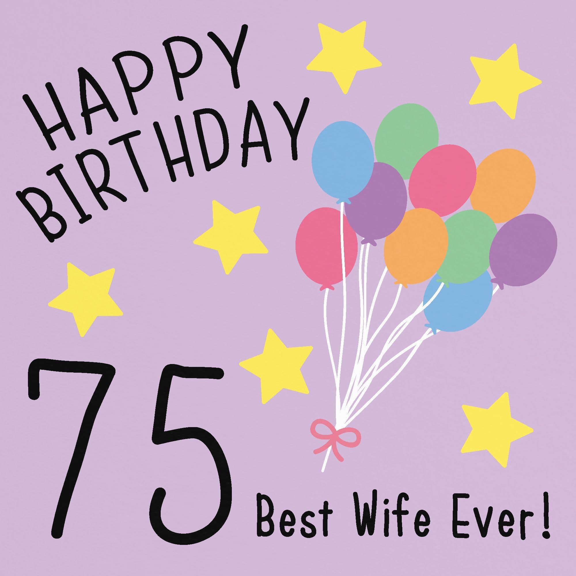 75th Wife Birthday Card Original