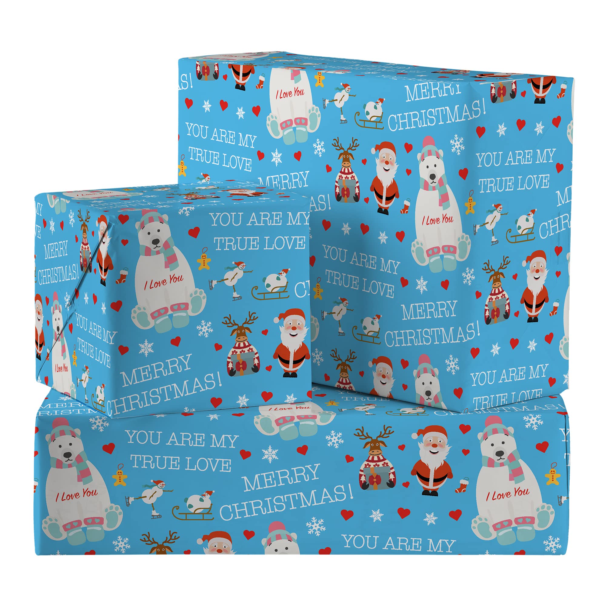 True Love Christmas Gift Wrap And Tags Iconic