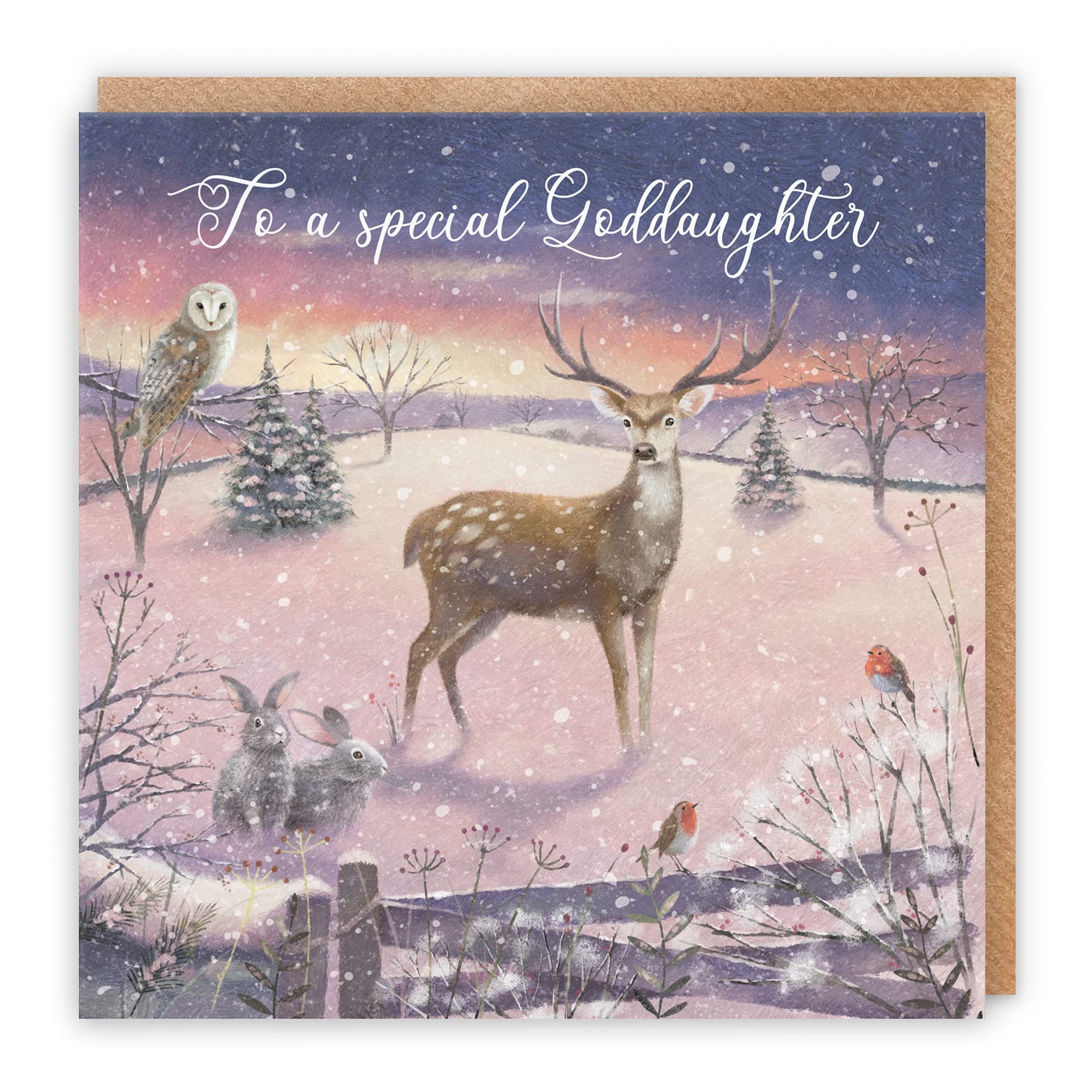 Goddaughter Christmas Card 'The Stag' Milo's Gallery