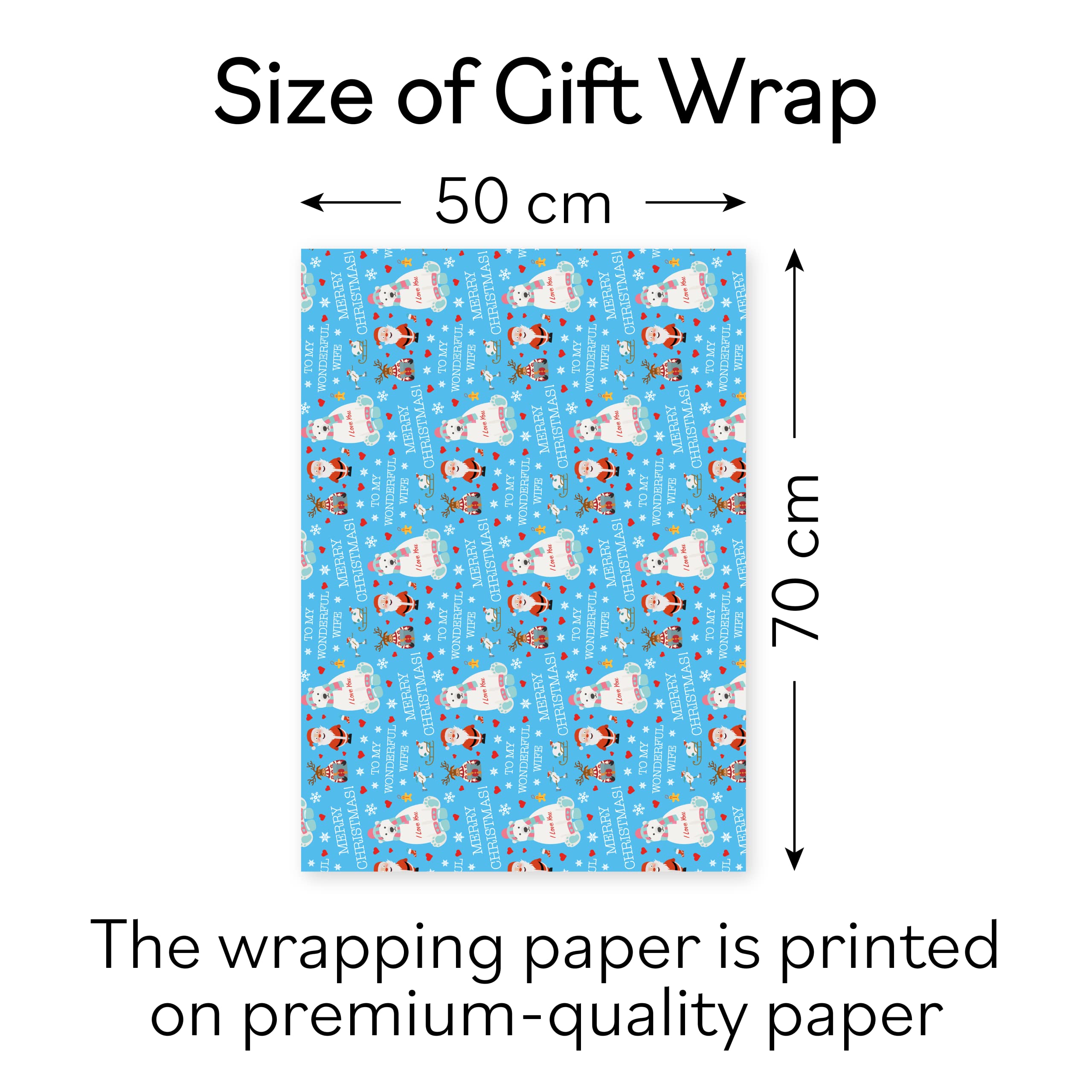 Wife Christmas Gift Wrap And Tags Iconic