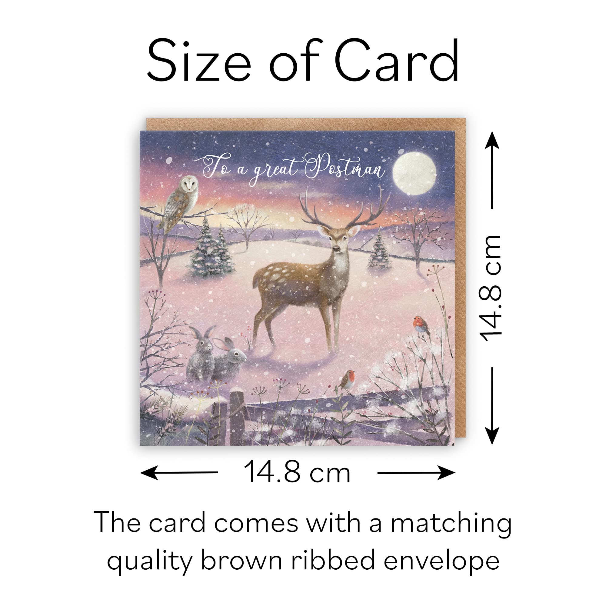 Postman Christmas Card 'The Stag' Milo's Gallery