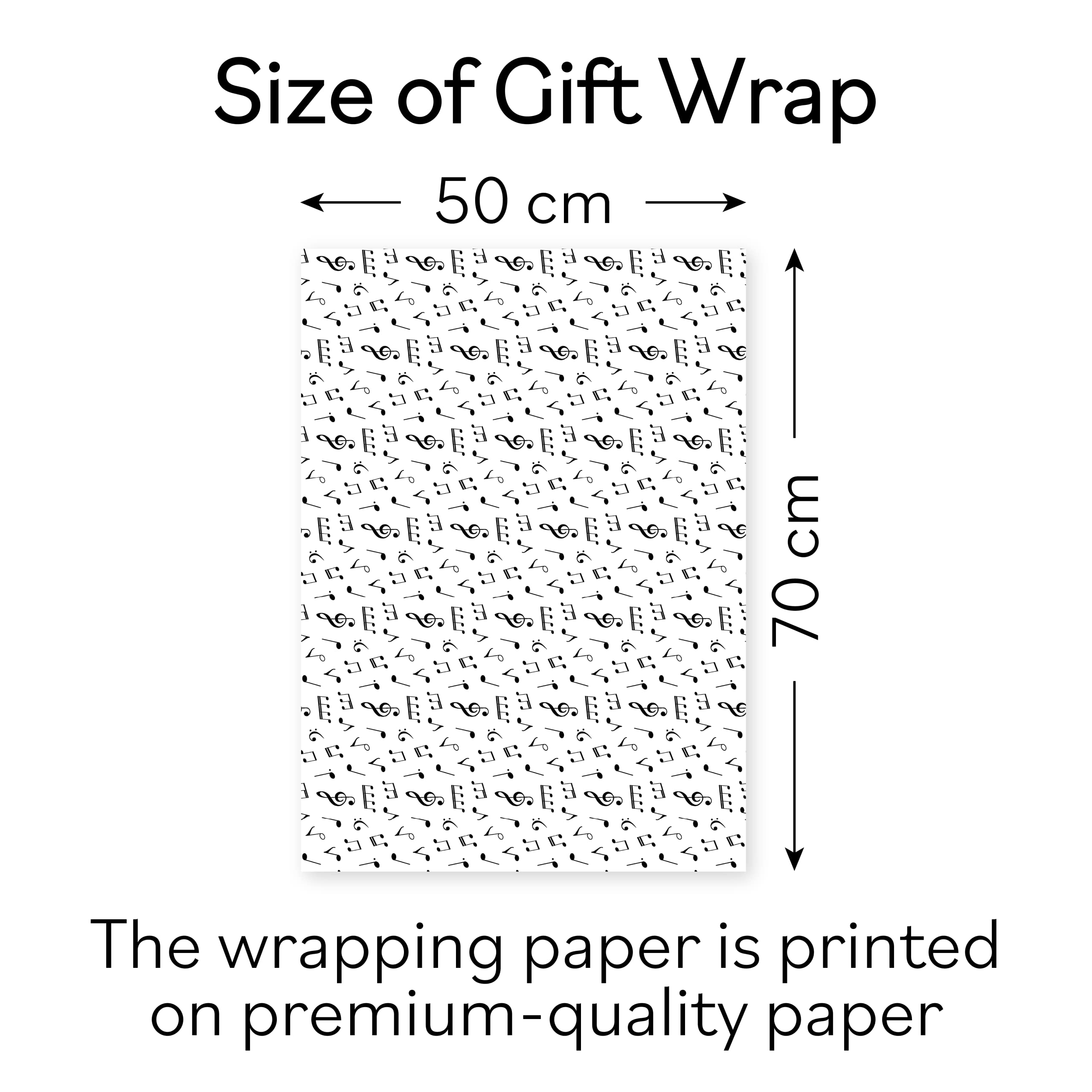 Music Notes Gift Wrap And Tags Iconic