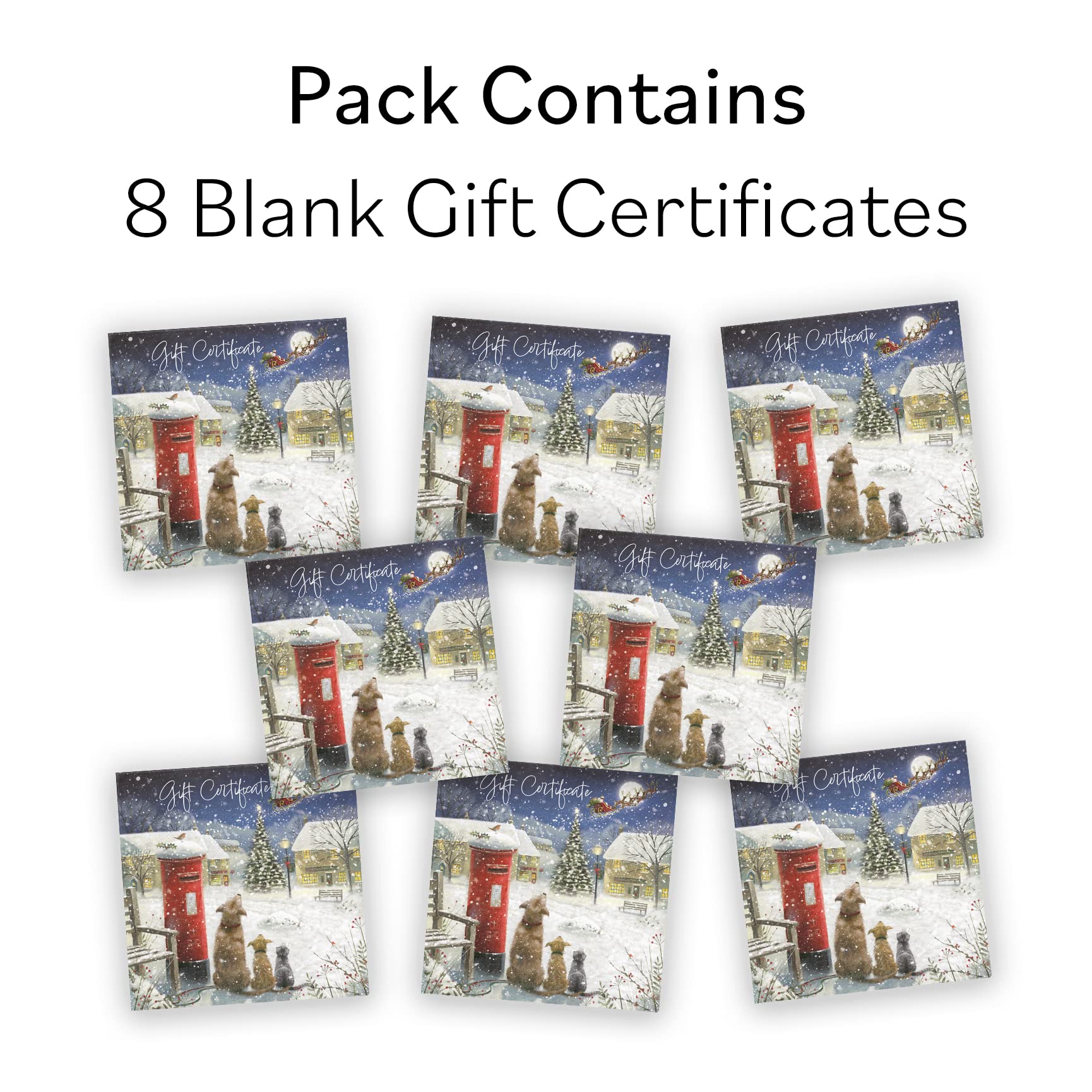 Christmas Blank Gift Certificates Milo's Gallery